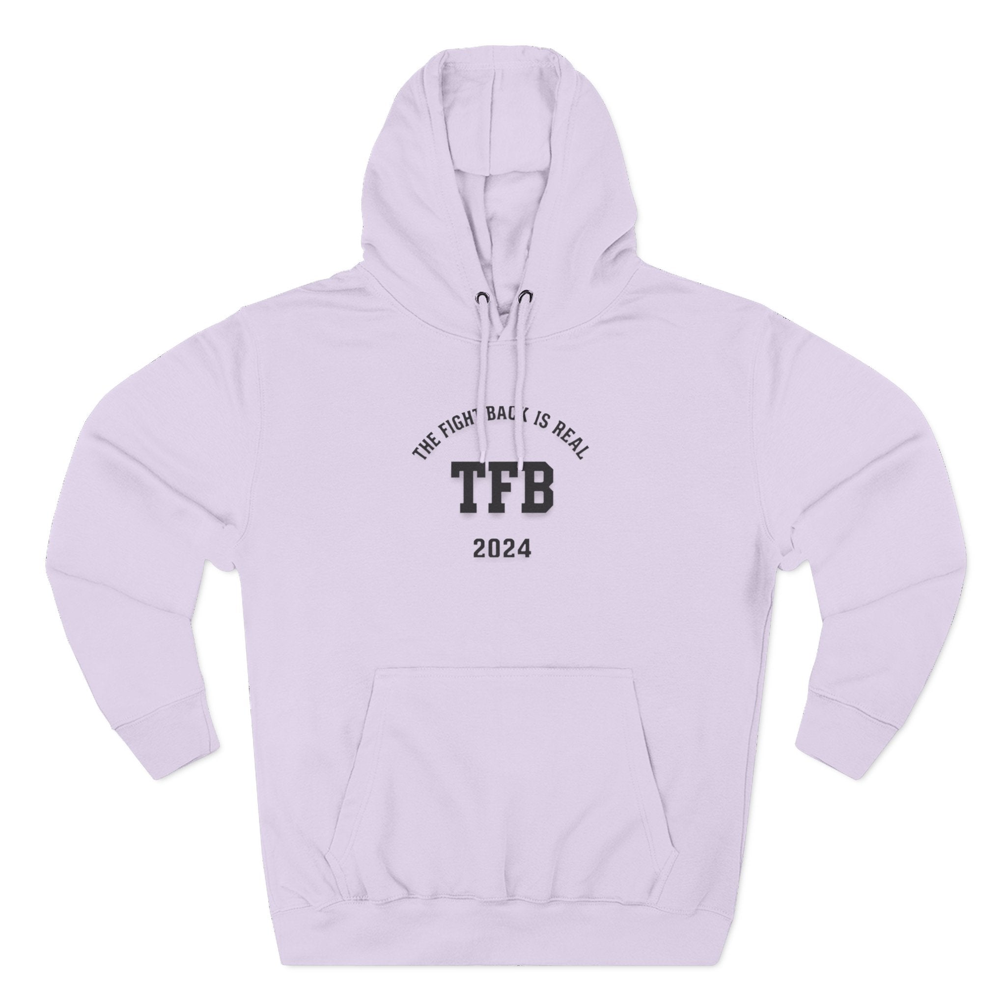 TFB 2024 Hoodie — 'The Fight Back Is Real' Minimal Logo Pullover