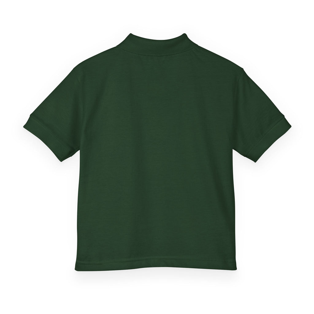Youth Polo Shirt — Small White Arch Logo School Uniform