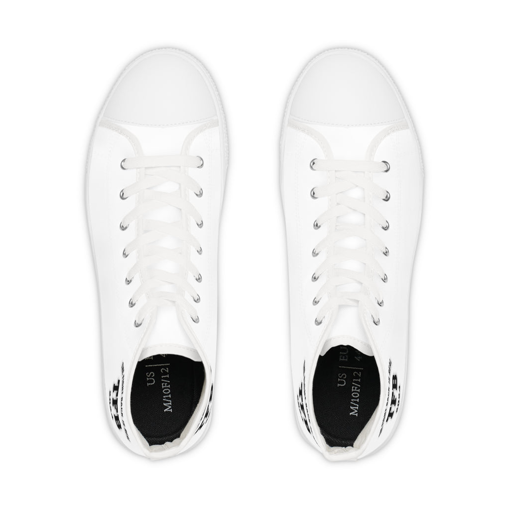White High-Top Sneakers — Minimal Classic Casual Shoes for Men