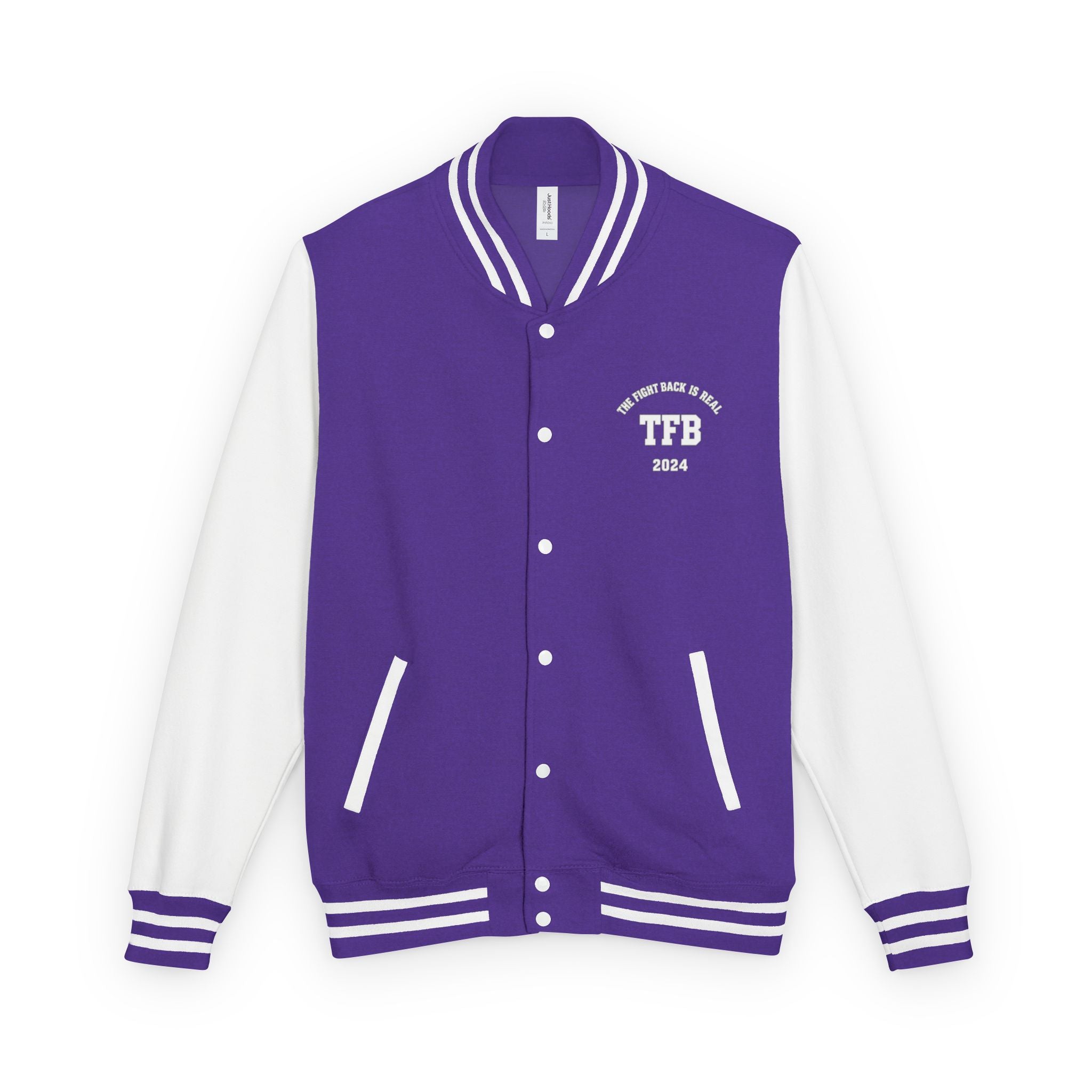 Letterman Jacket — 'TFB' Retro Varsity Coat (Red & White)