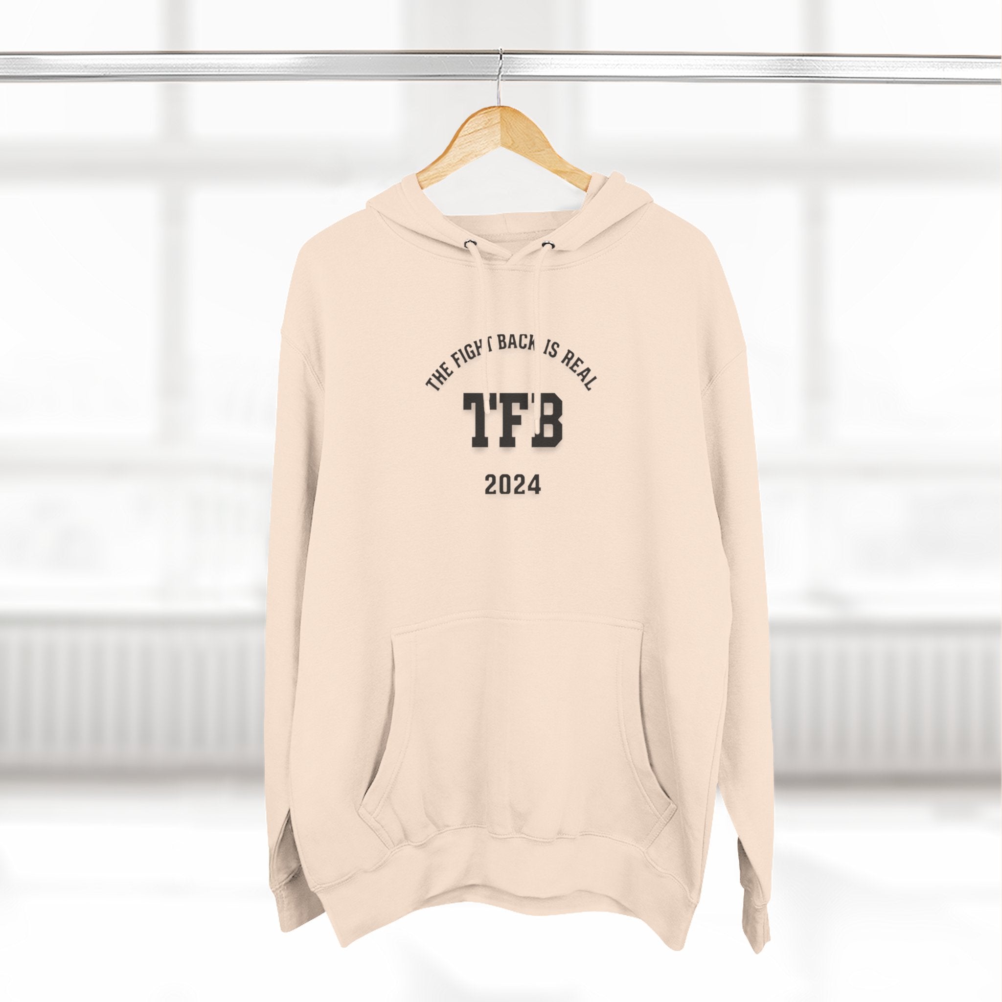 TFB 2024 Hoodie — 'The Fight Back Is Real' Minimal Logo Pullover