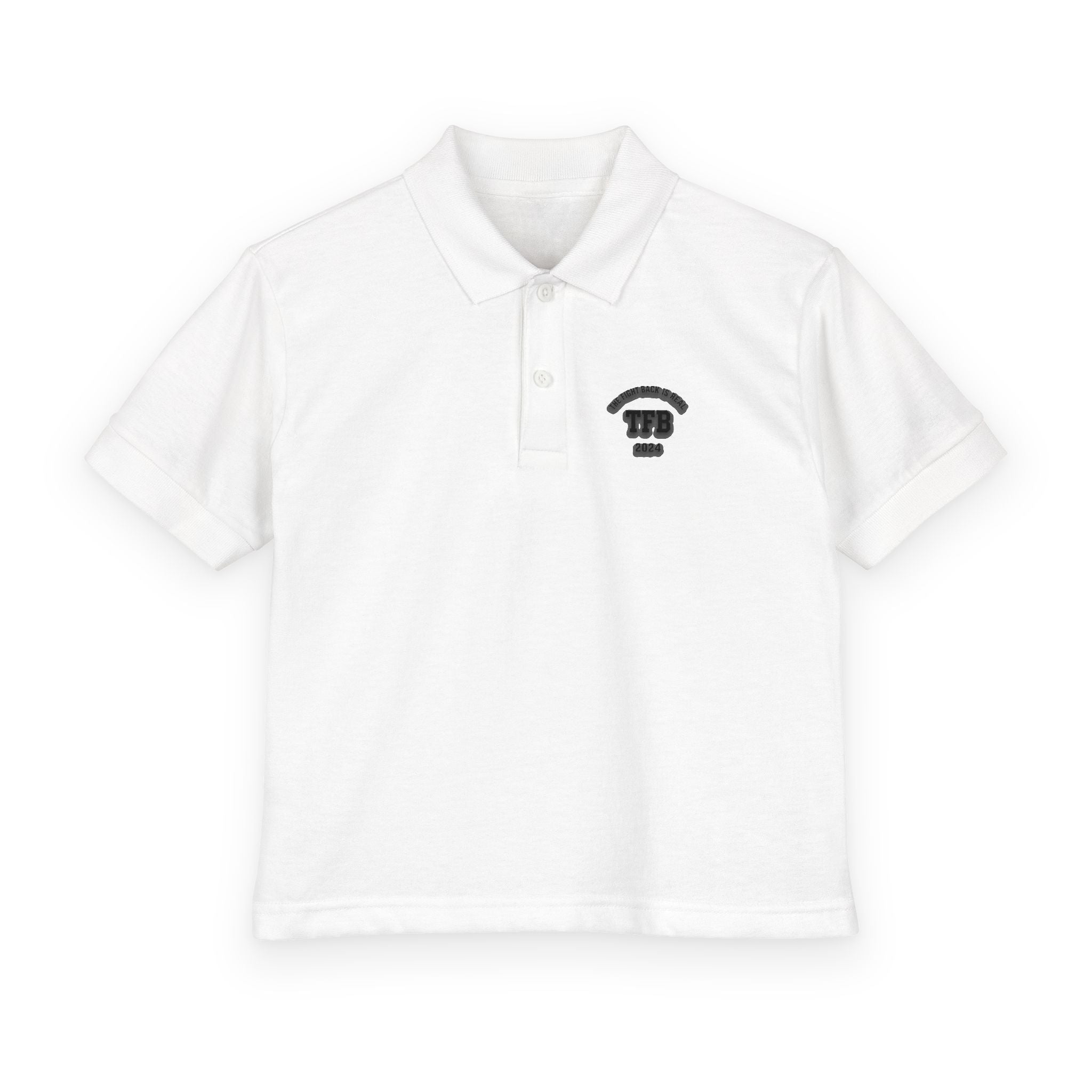 Kids Polo Shirt with Retro Telephone Icon — Youth DryBlend® Jersey Polo