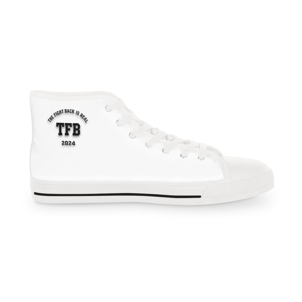White High-Top Sneakers — Minimal Classic Casual Shoes for Men