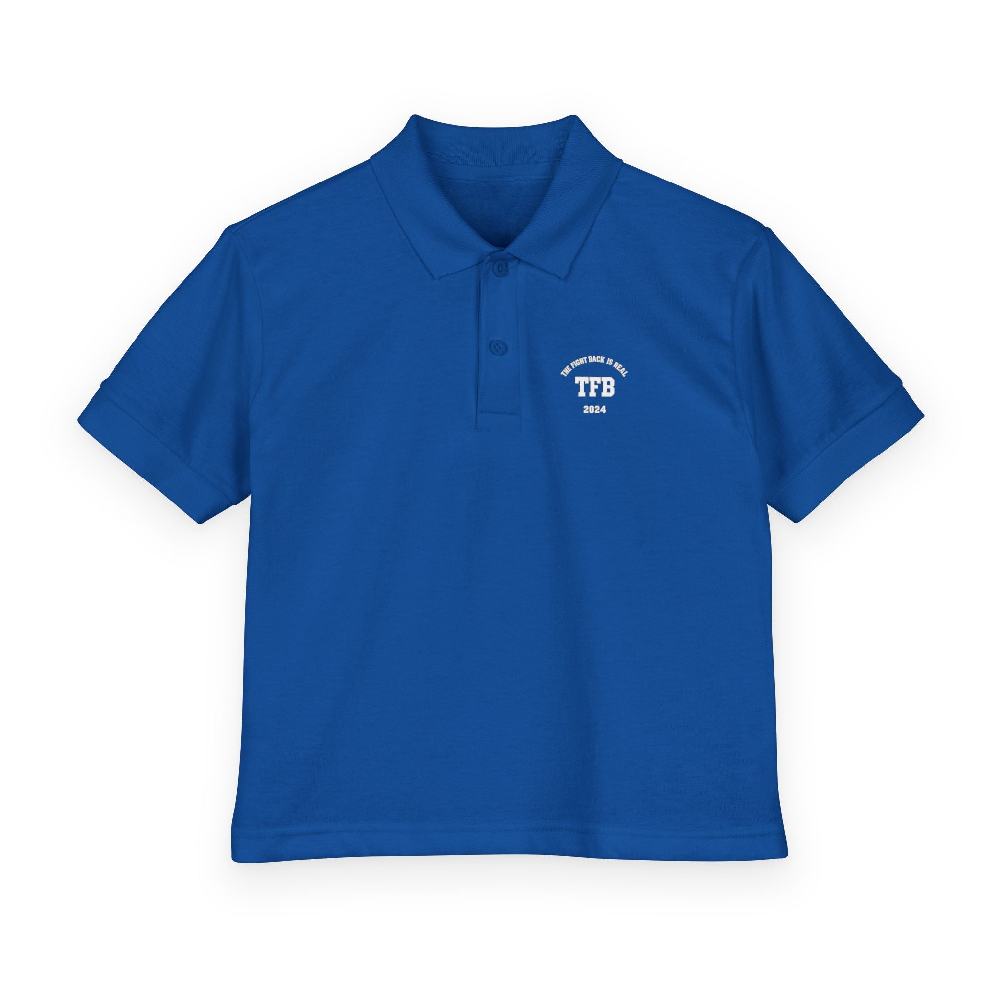 Youth Polo Shirt — Small White Arch Logo School Uniform