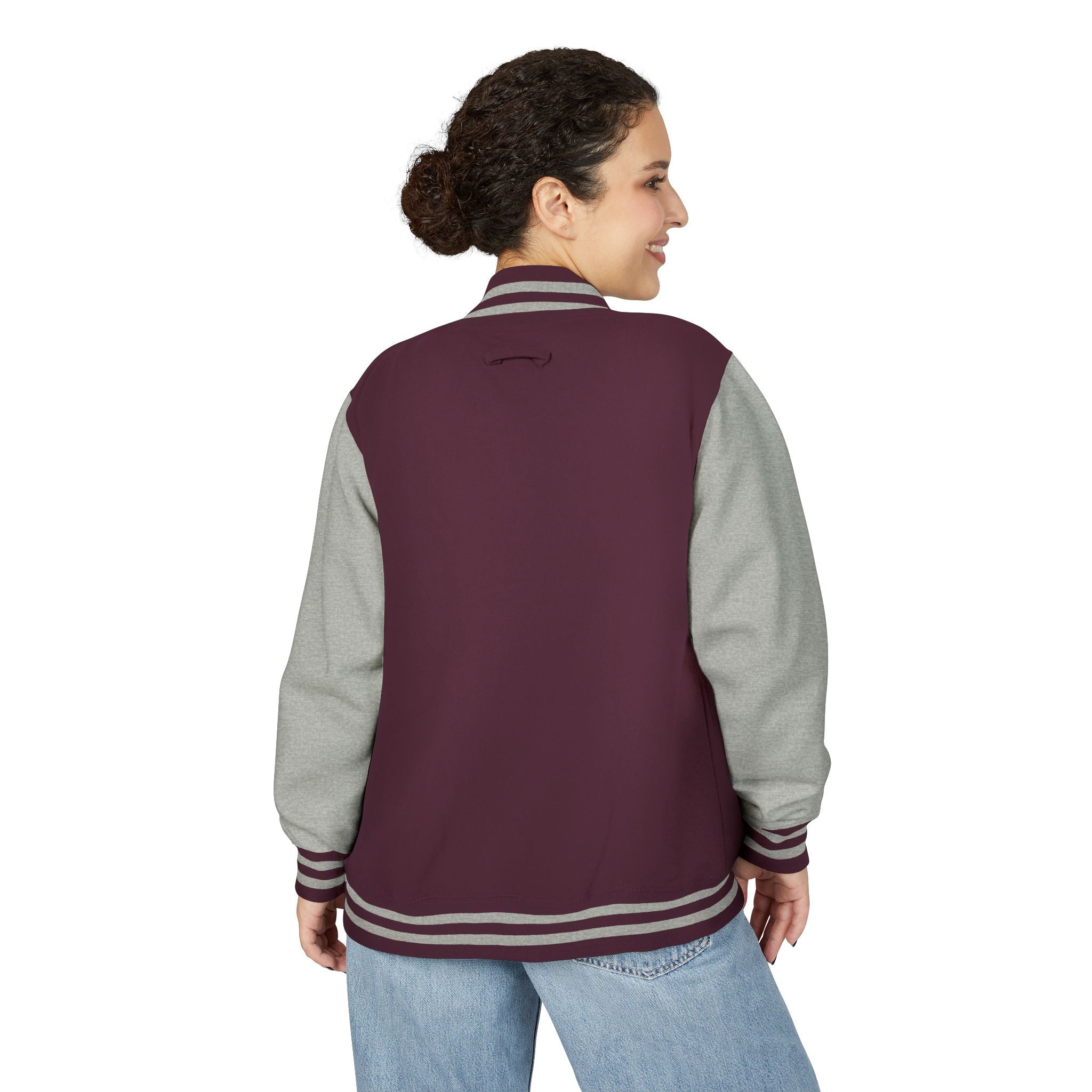 Letterman Jacket — 'TFB' Retro Varsity Coat (Red & White)