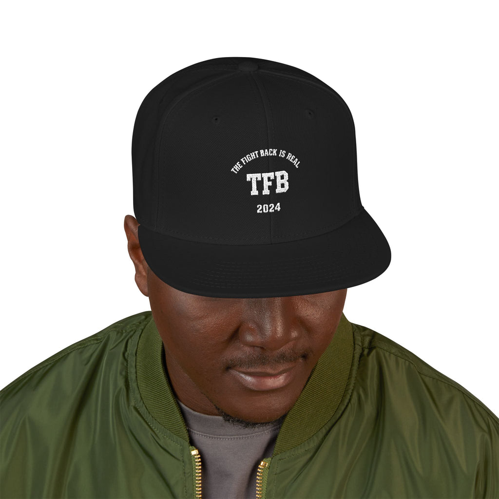 Embroidered Snapback Cap — Retro 'TB' Crest Hat