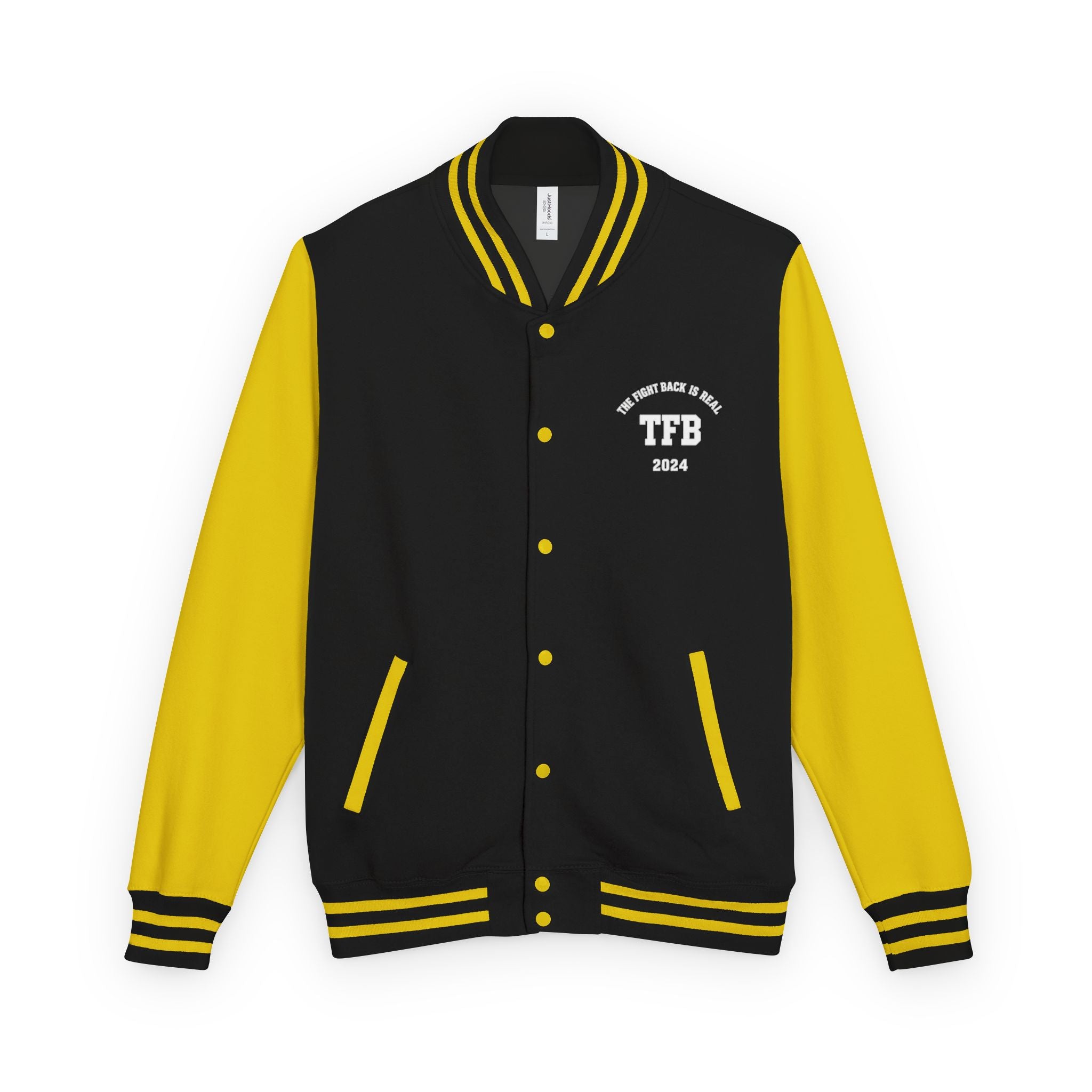 Letterman Jacket — 'TFB' Retro Varsity Coat (Red & White)