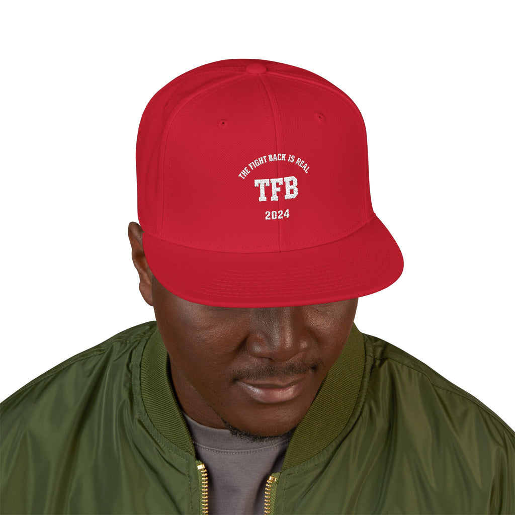 Embroidered Snapback Cap — Retro 'TB' Crest Hat