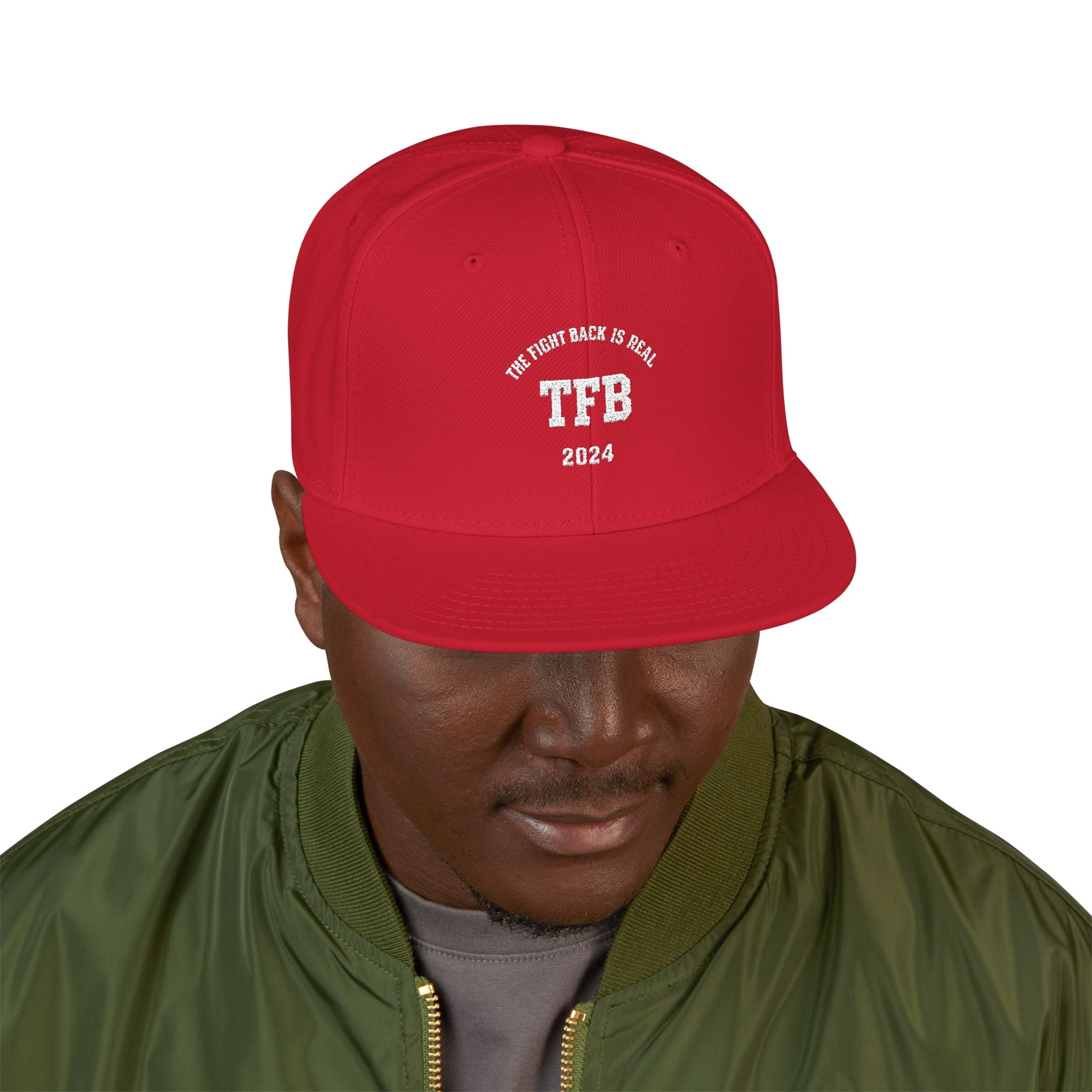 Embroidered Snapback Cap — Retro 'TB' Crest Hat