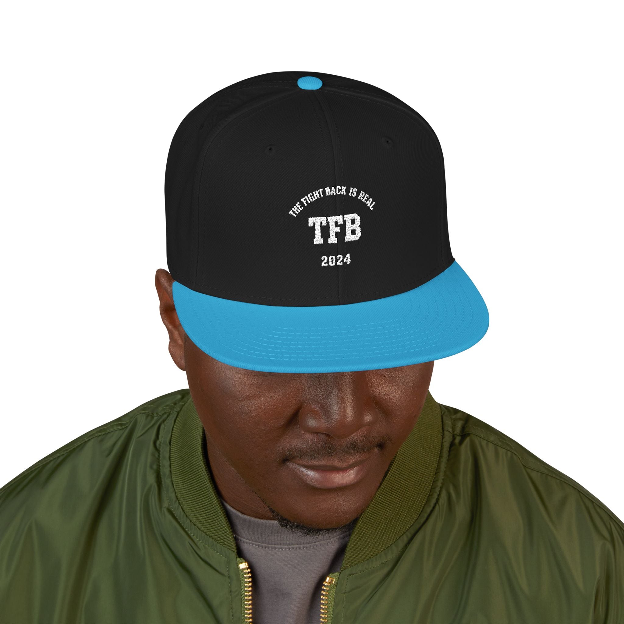 Embroidered Snapback Cap — Retro 'TB' Crest Hat