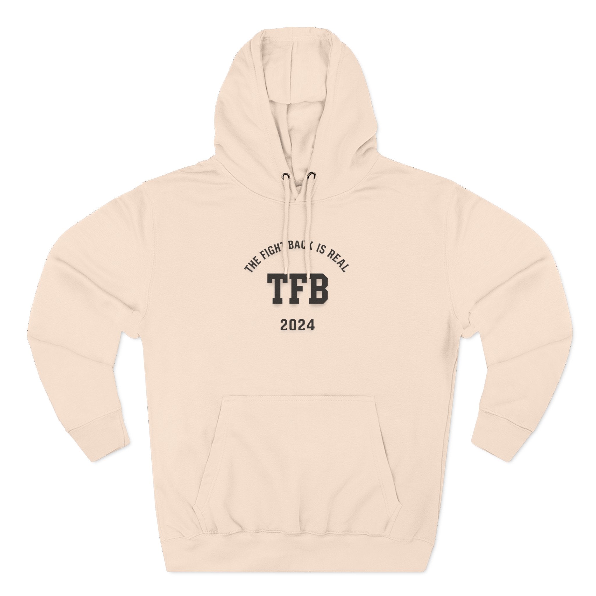 TFB 2024 Hoodie — 'The Fight Back Is Real' Minimal Logo Pullover