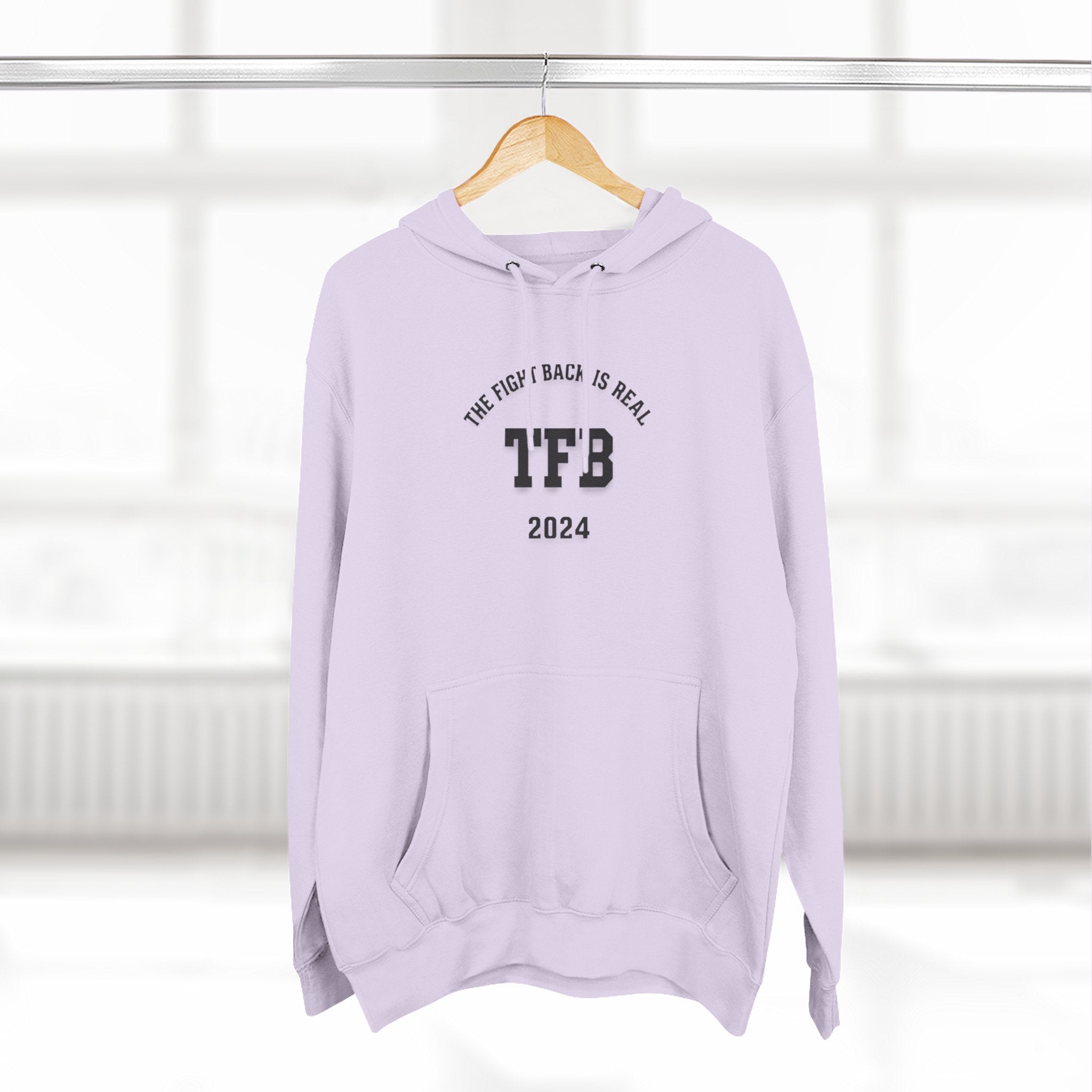 TFB 2024 Hoodie — 'The Fight Back Is Real' Minimal Logo Pullover