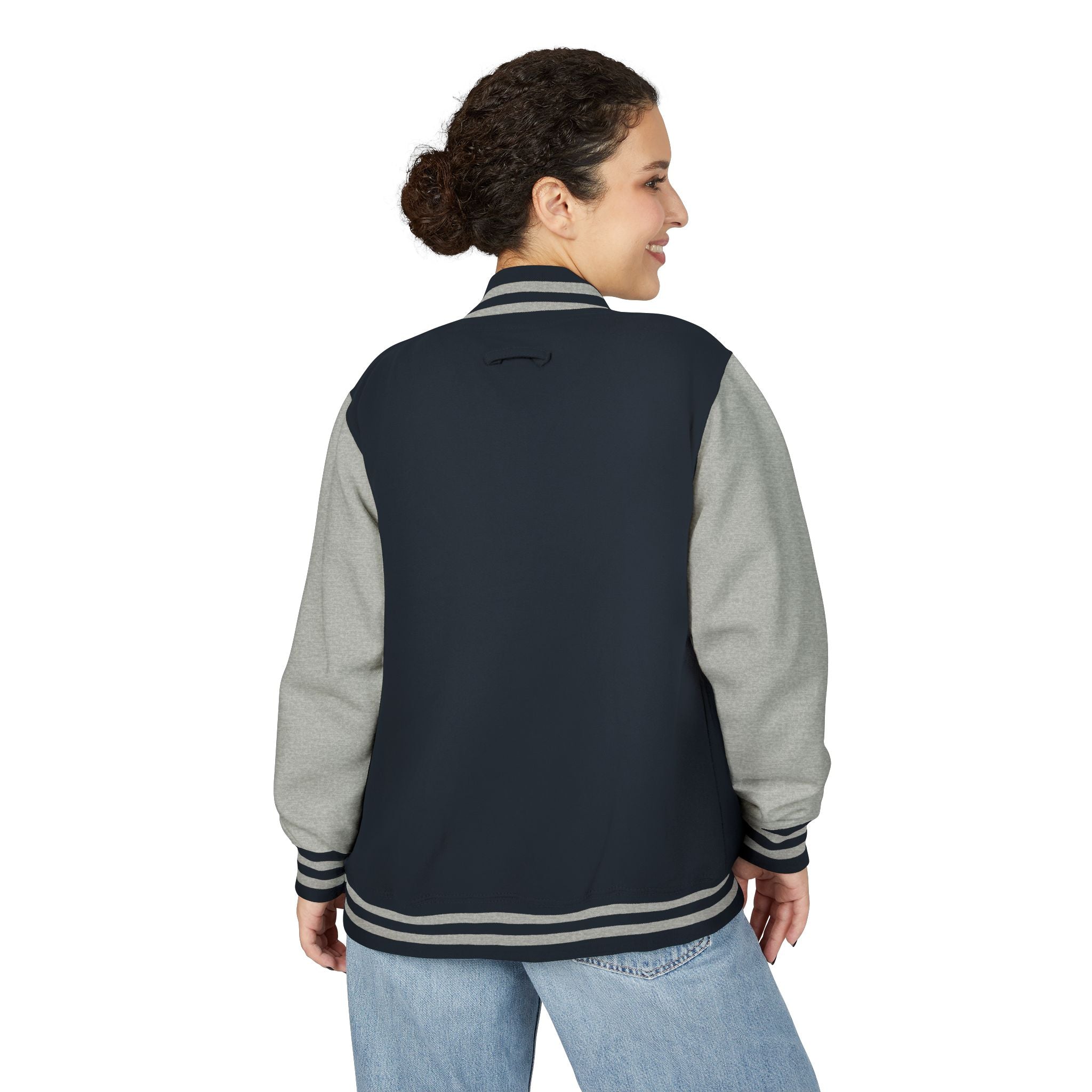 Letterman Jacket — 'TFB' Retro Varsity Coat (Red & White)