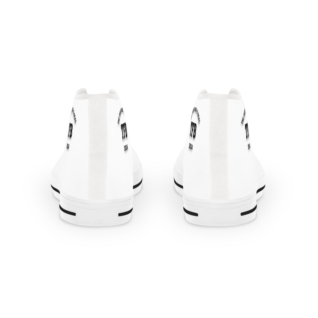 White High-Top Sneakers — Minimal Classic Casual Shoes for Men