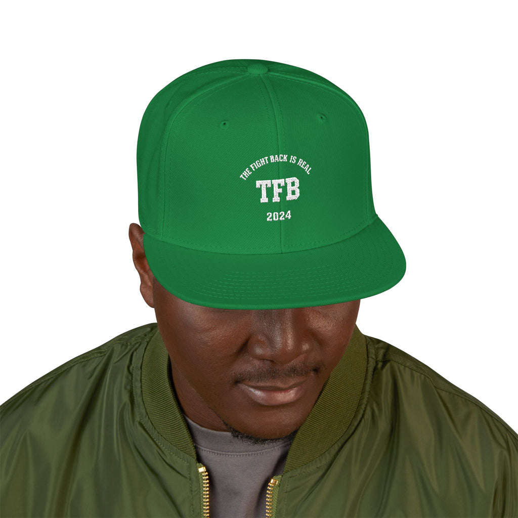 Embroidered Snapback Cap — Retro 'TB' Crest Hat