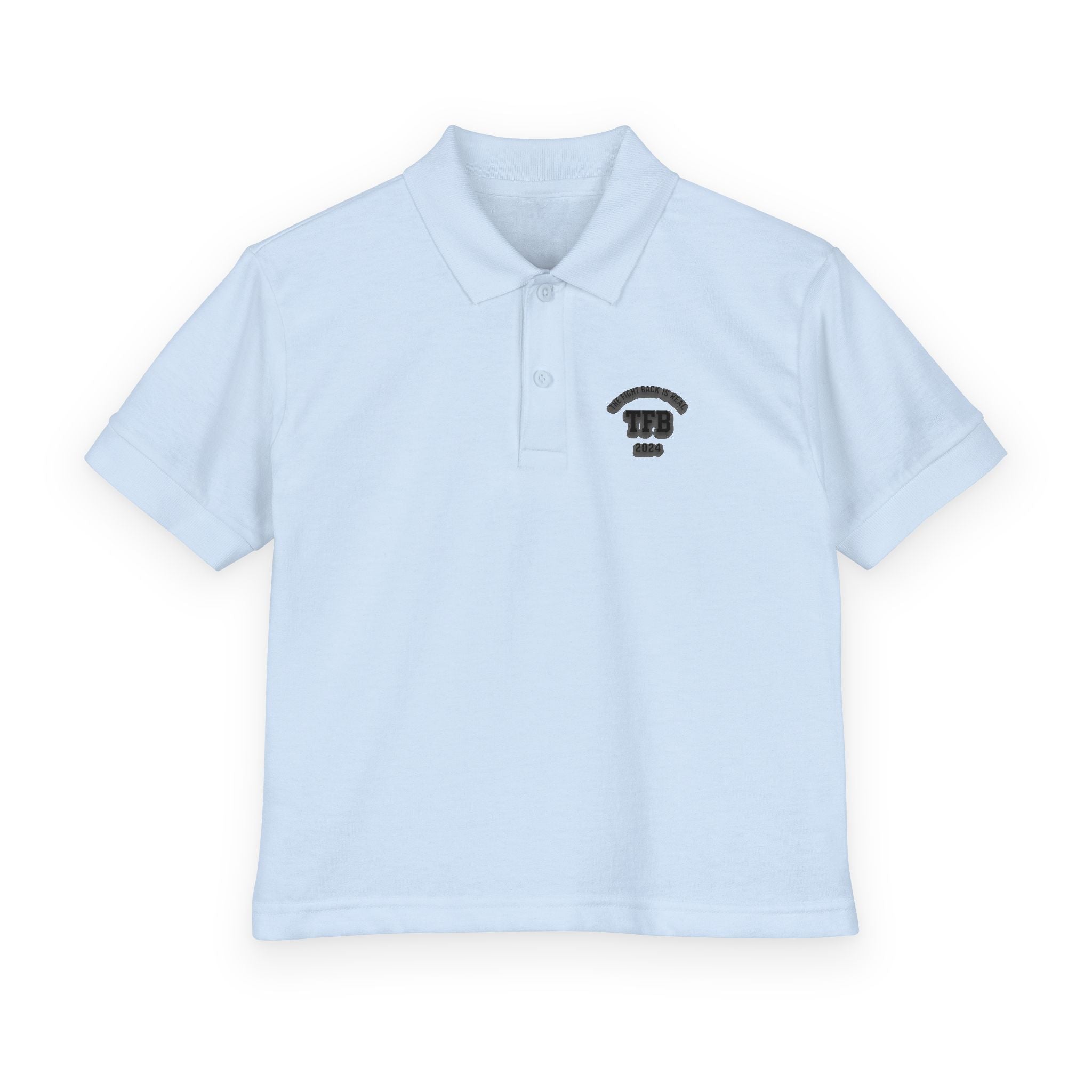 Kids Polo Shirt with Retro Telephone Icon — Youth DryBlend® Jersey Polo