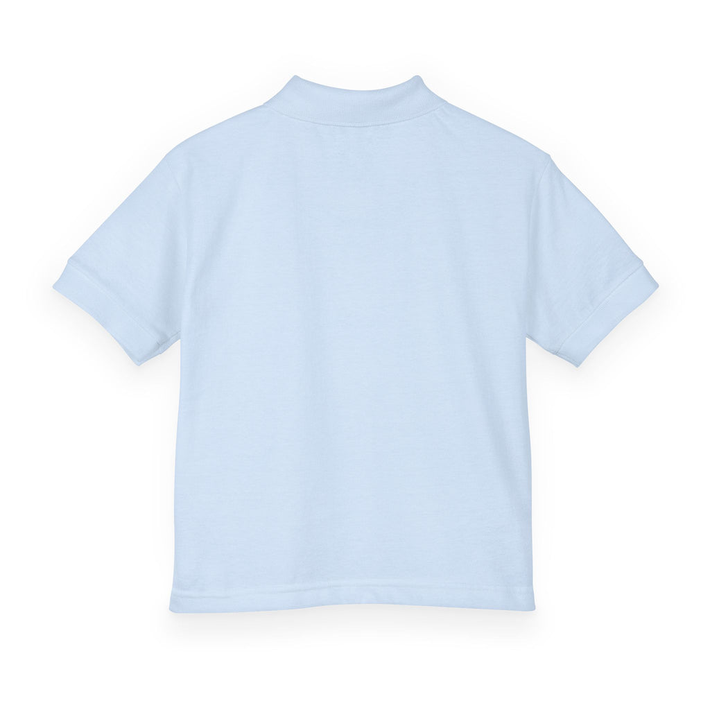 Kids Polo Shirt with Retro Telephone Icon — Youth DryBlend® Jersey Polo