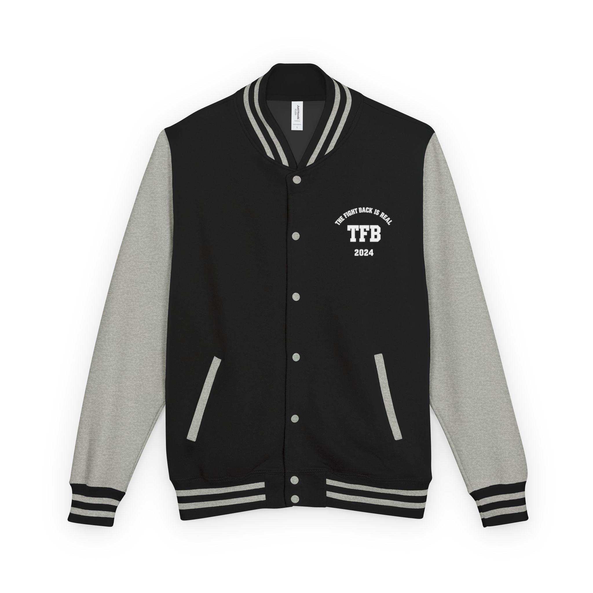 Letterman Jacket — 'TFB' Retro Varsity Coat (Red & White)