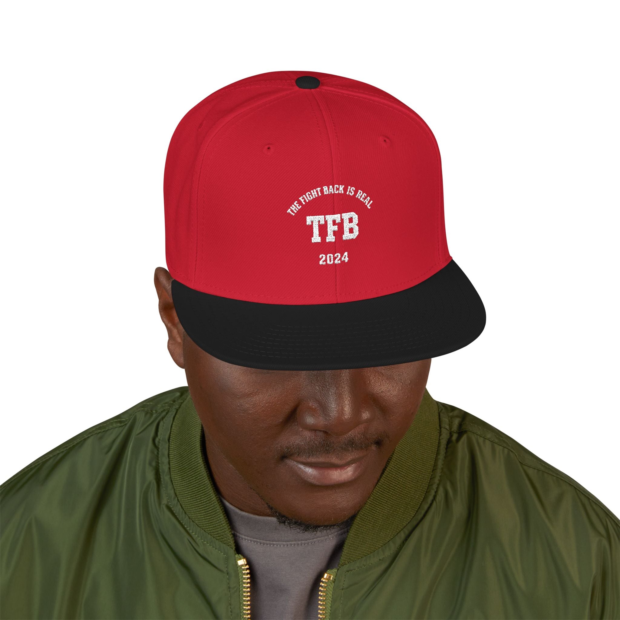 Embroidered Snapback Cap — Retro 'TB' Crest Hat