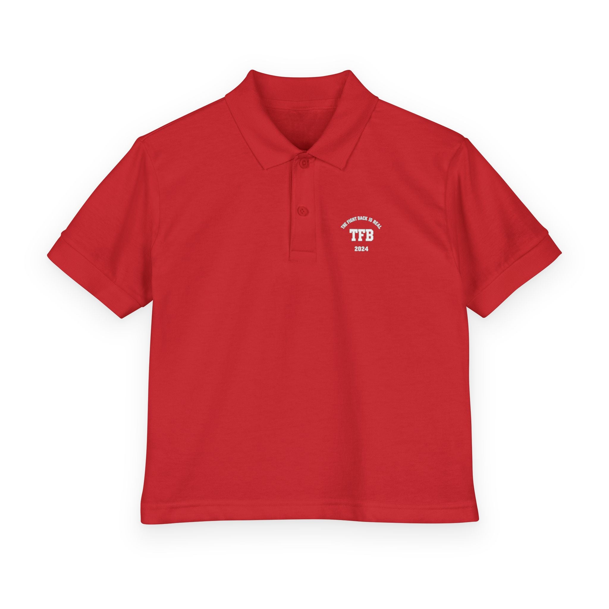 Youth Polo Shirt — Small White Arch Logo School Uniform