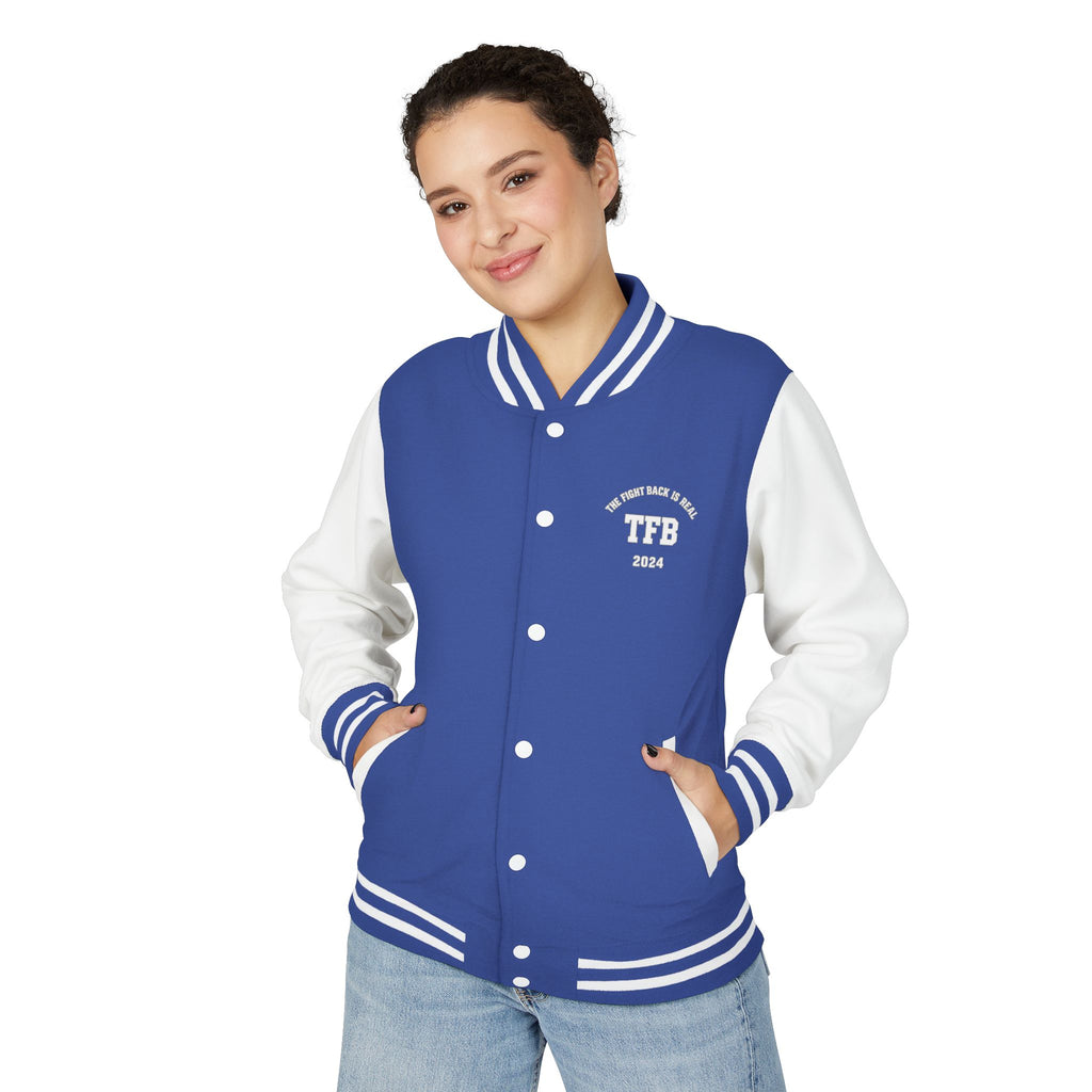 Letterman Jacket — 'TFB' Retro Varsity Coat (Red & White)