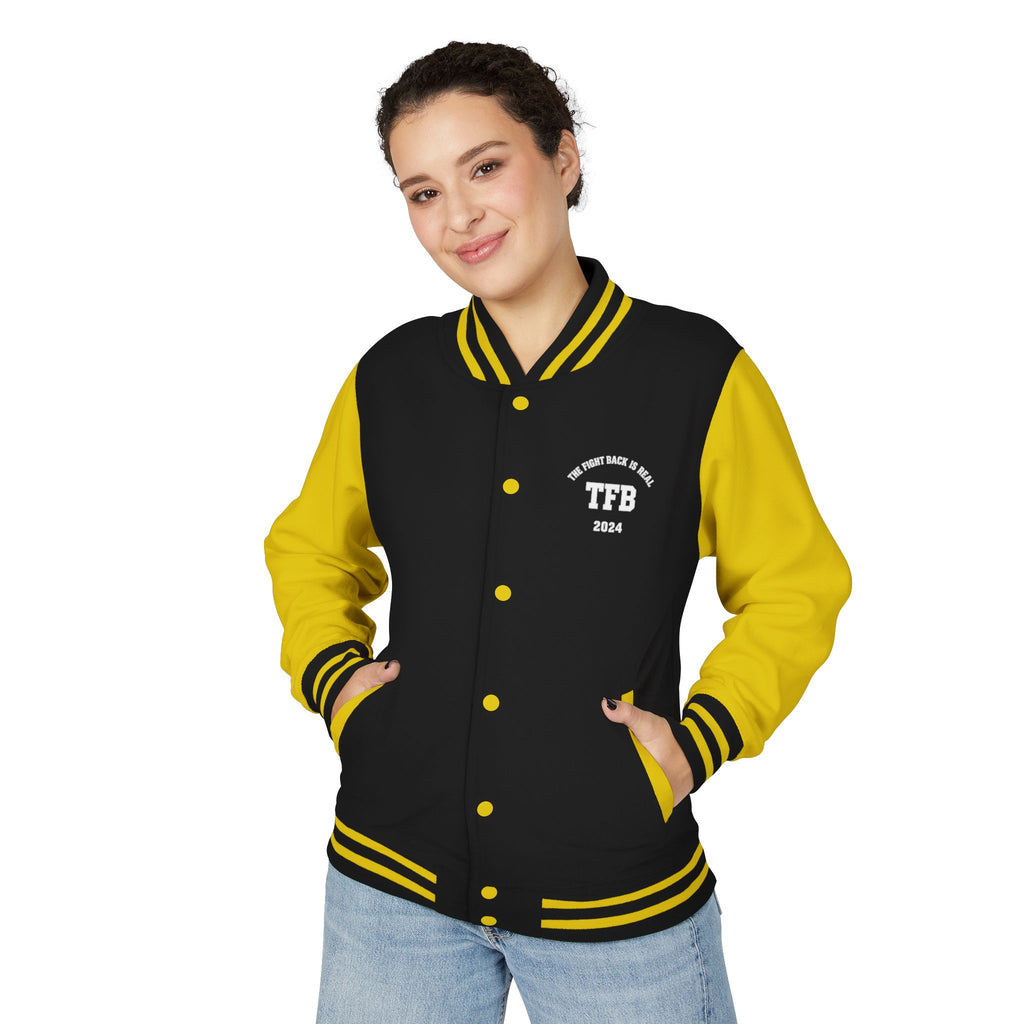 Letterman Jacket — 'TFB' Retro Varsity Coat (Red & White)