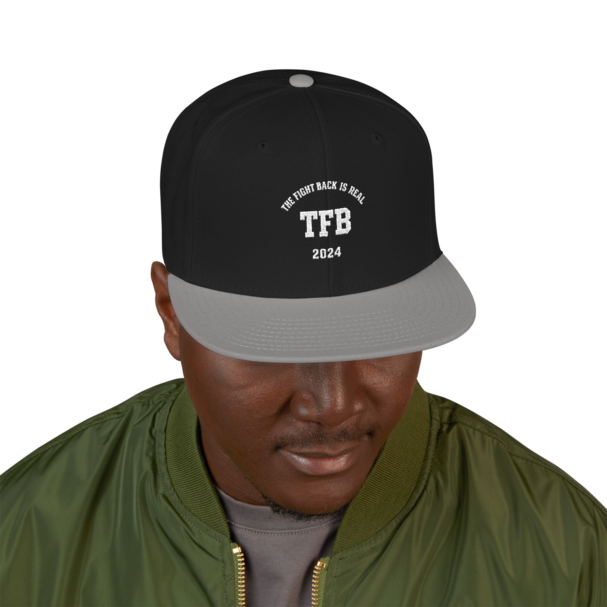 Embroidered Snapback Cap — Retro 'TB' Crest Hat