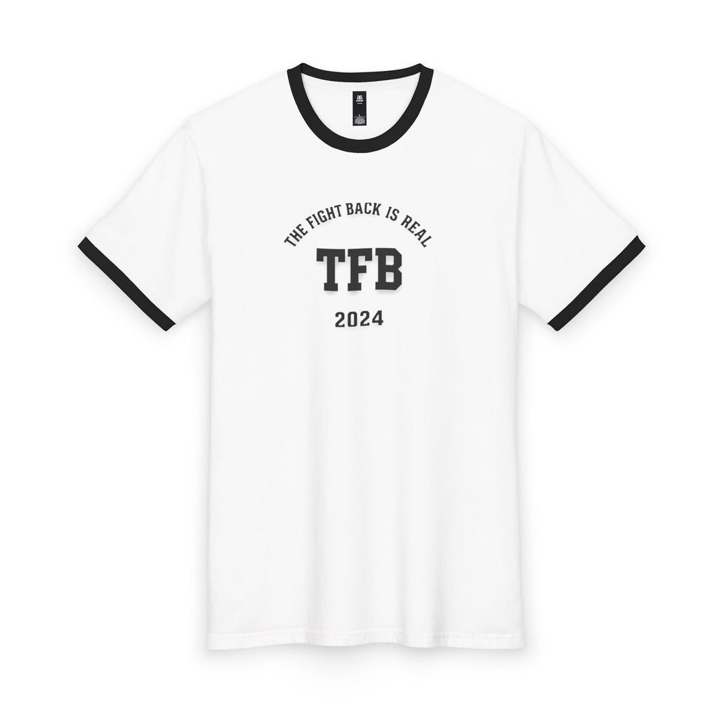 TFB 2024 Ringer Tee — "The Fight Back Is Real" Vintage Athletic T‑Shirt
