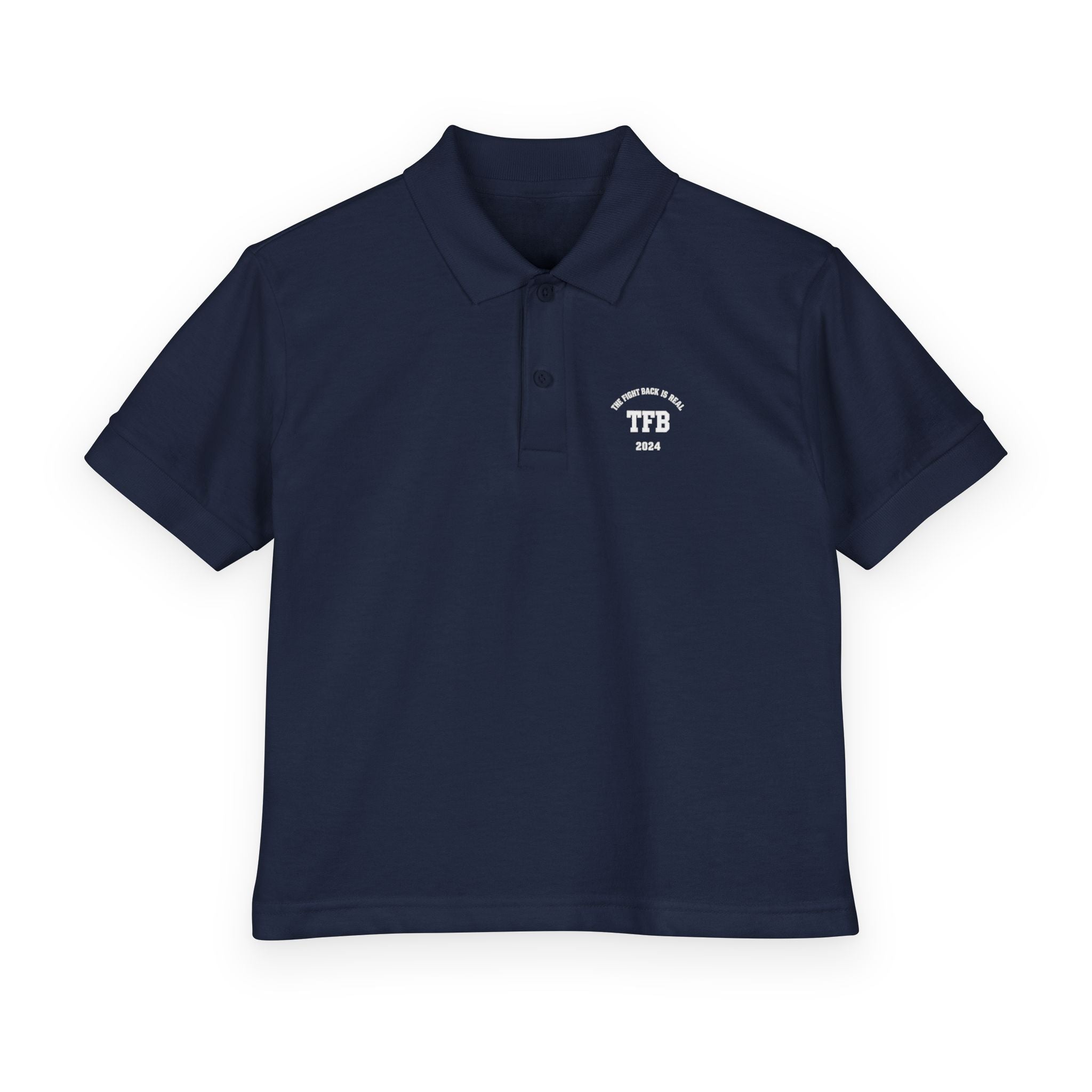 Youth Polo Shirt — Small White Arch Logo School Uniform