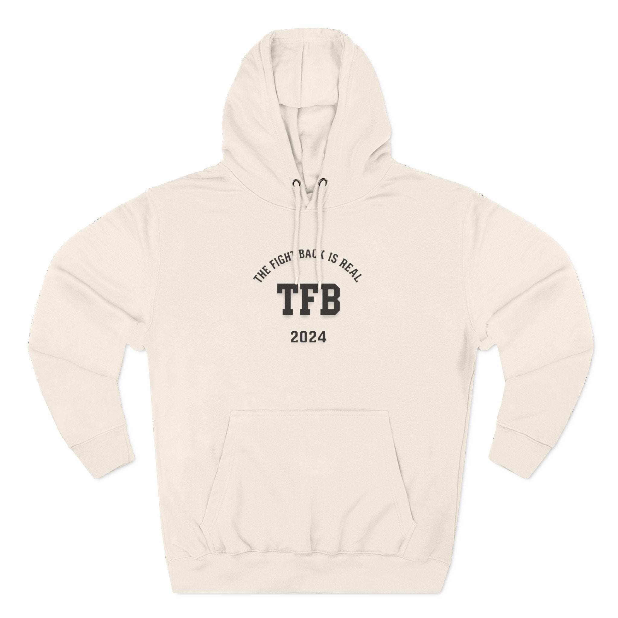TFB 2024 Hoodie — 'The Fight Back Is Real' Minimal Logo Pullover