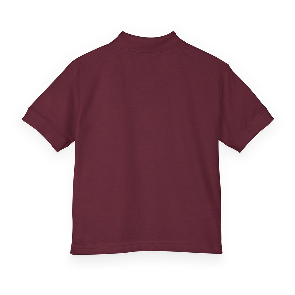 Youth Polo Shirt — Small White Arch Logo School Uniform