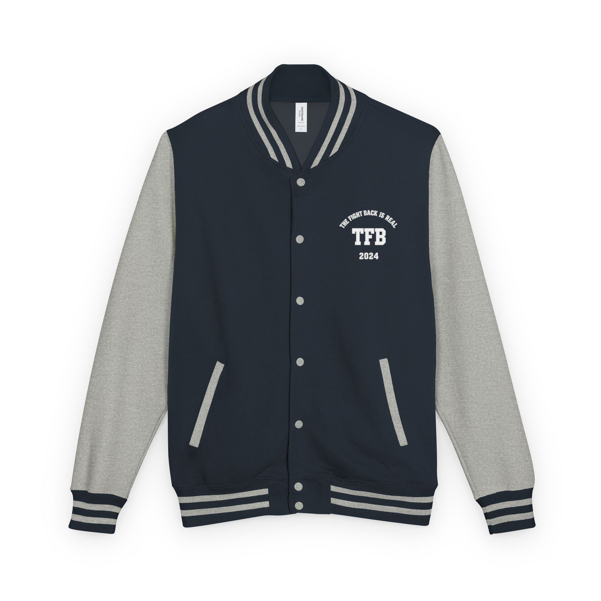 Letterman Jacket — 'TFB' Retro Varsity Coat (Red & White)