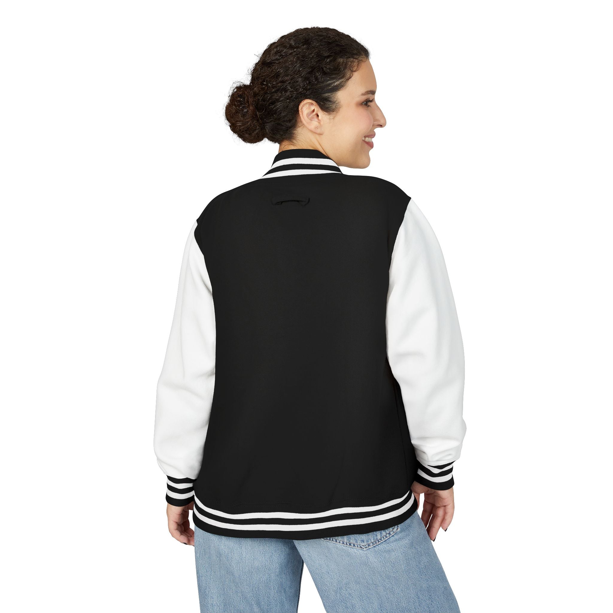 Letterman Jacket — 'TFB' Retro Varsity Coat (Red & White)