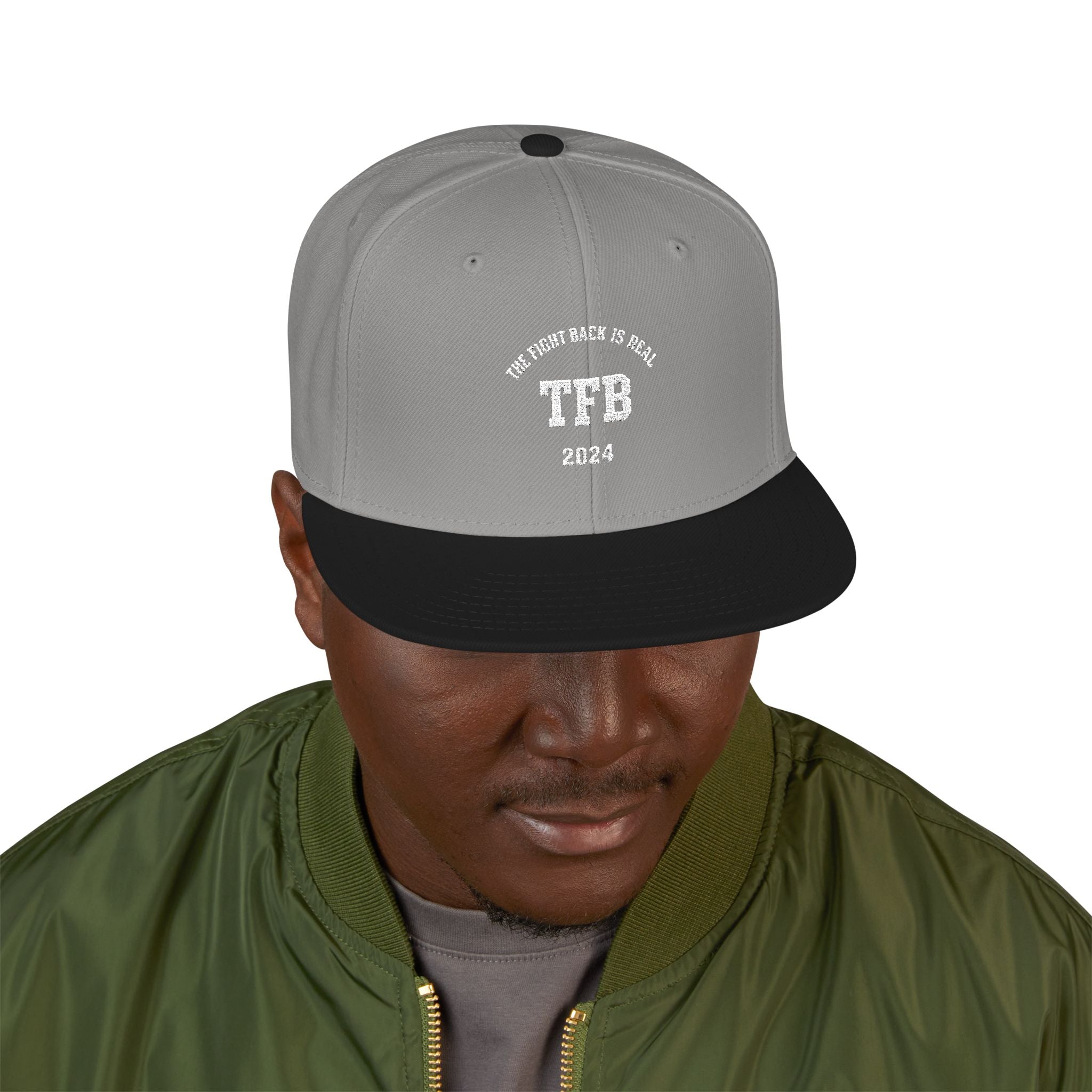 Embroidered Snapback Cap — Retro 'TB' Crest Hat