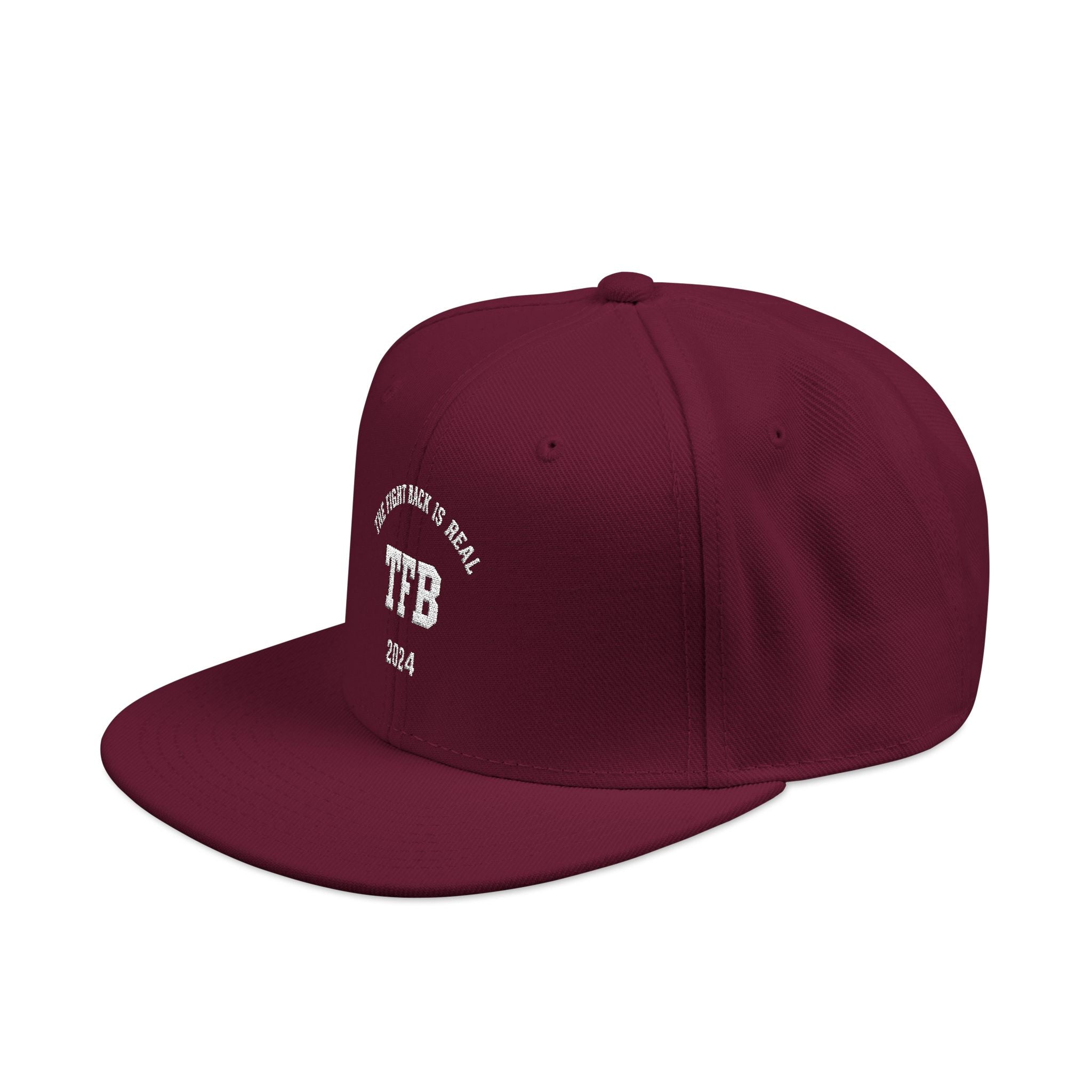Embroidered Snapback Cap — Retro 'TB' Crest Hat