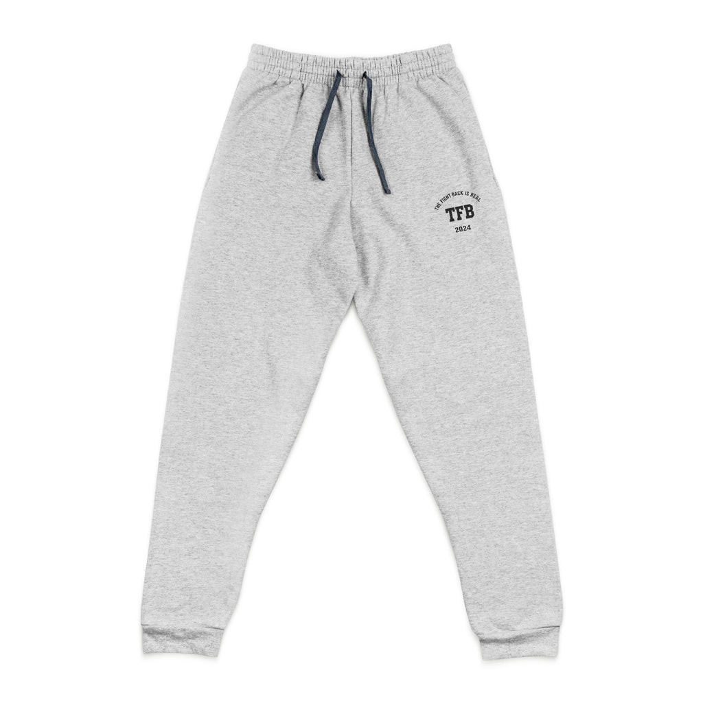 Embroidered 'TFB 1971' Grey Joggers — Cozy Athletic Sweatpants