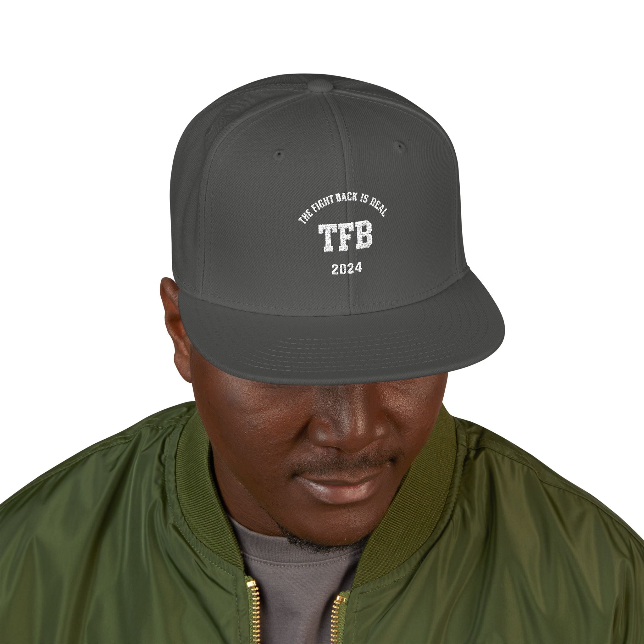 Embroidered Snapback Cap — Retro 'TB' Crest Hat