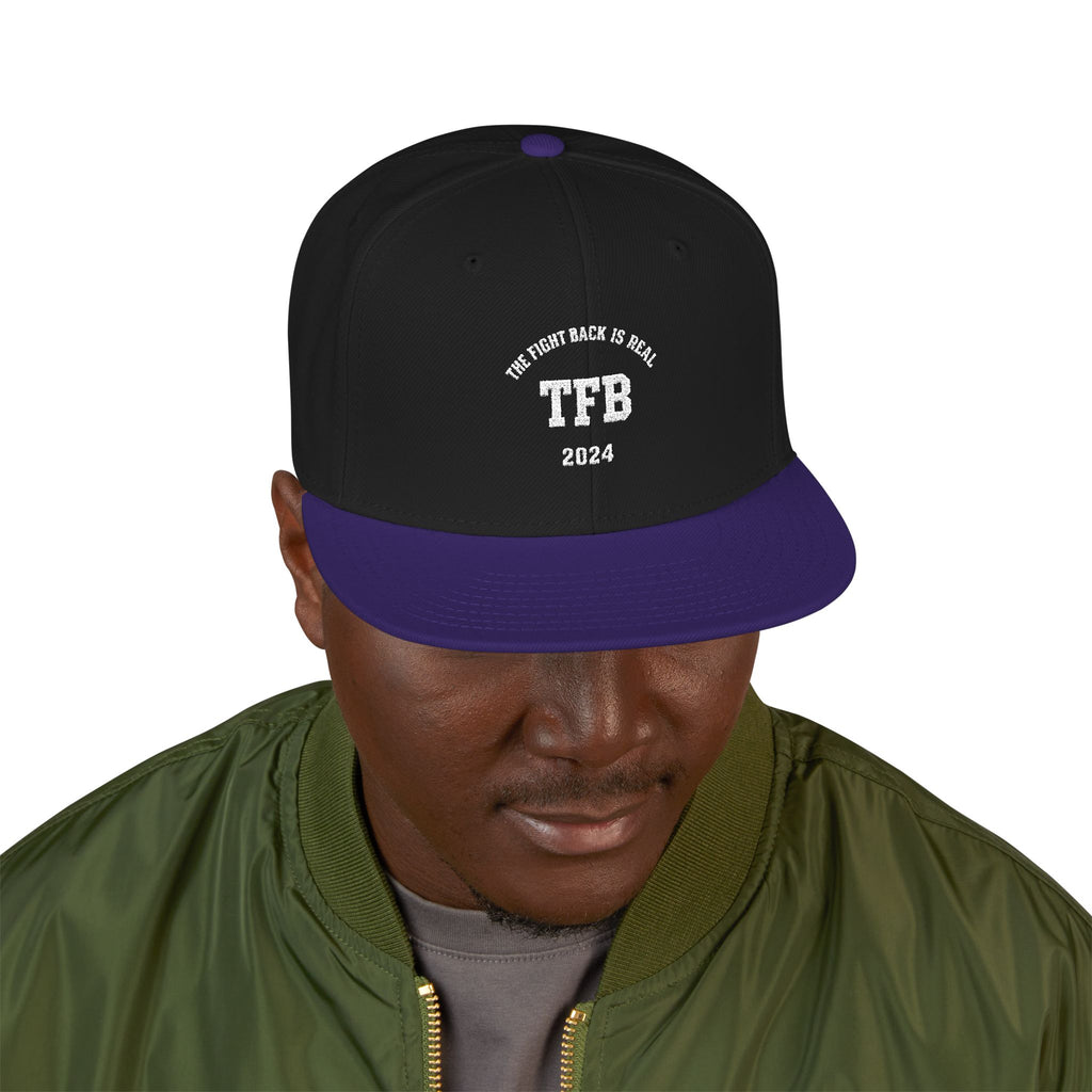 Embroidered Snapback Cap — Retro 'TB' Crest Hat