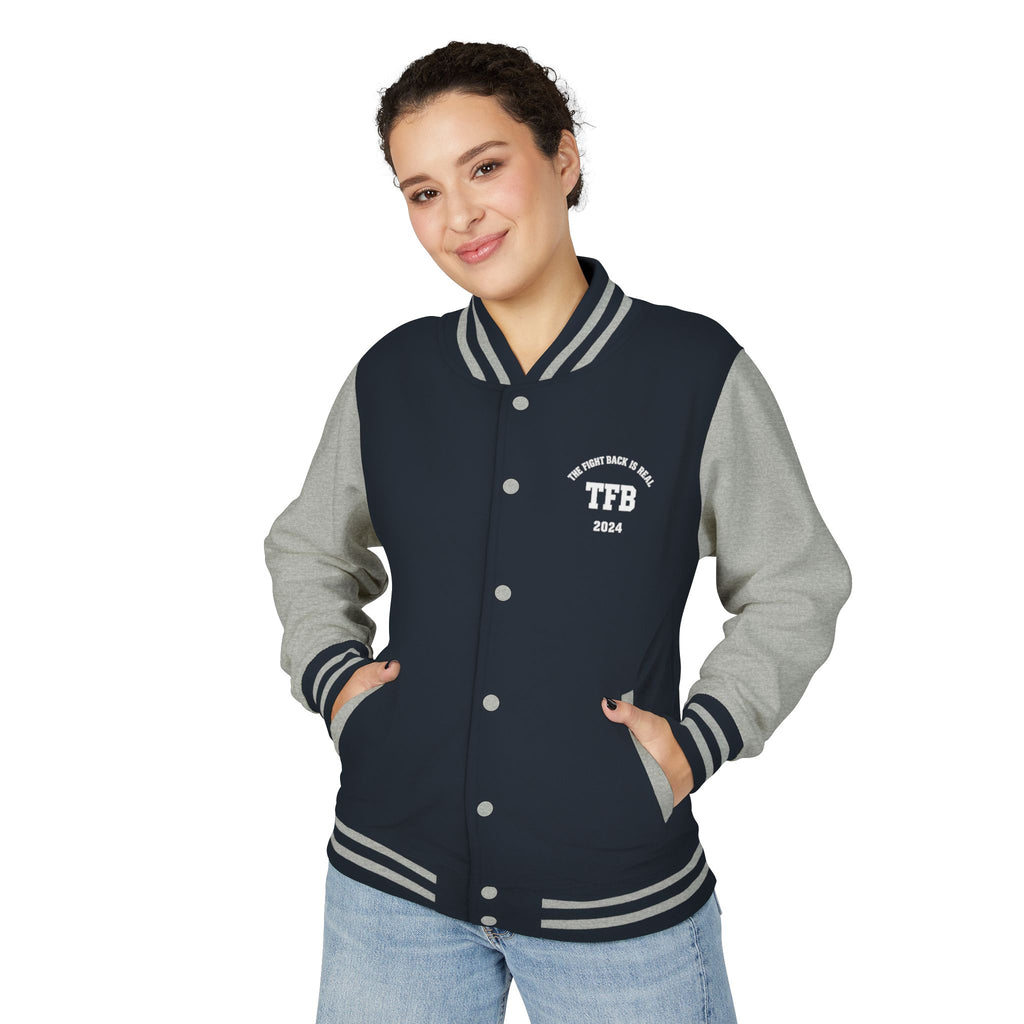 Letterman Jacket — 'TFB' Retro Varsity Coat (Red & White)