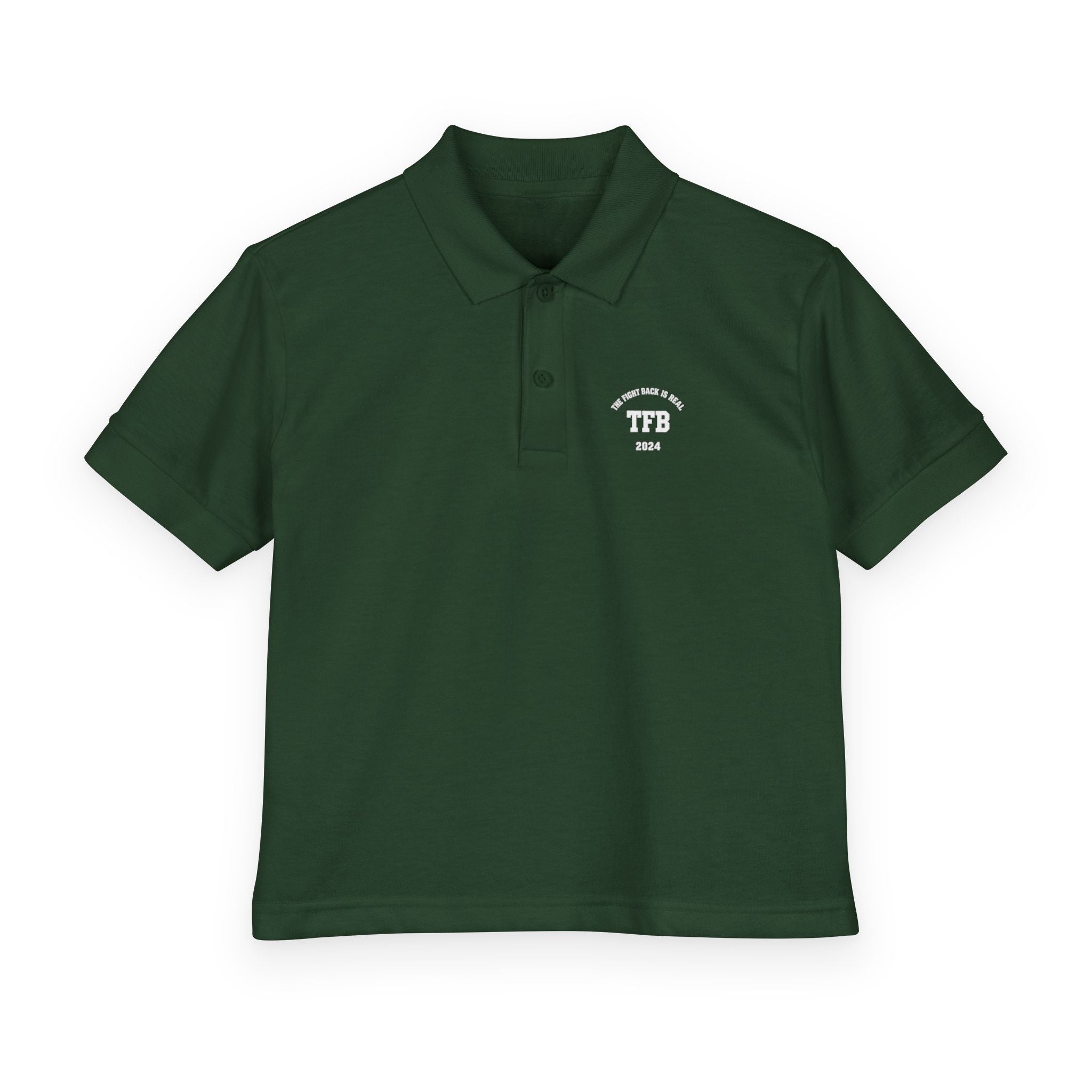 Youth Polo Shirt — Small White Arch Logo School Uniform