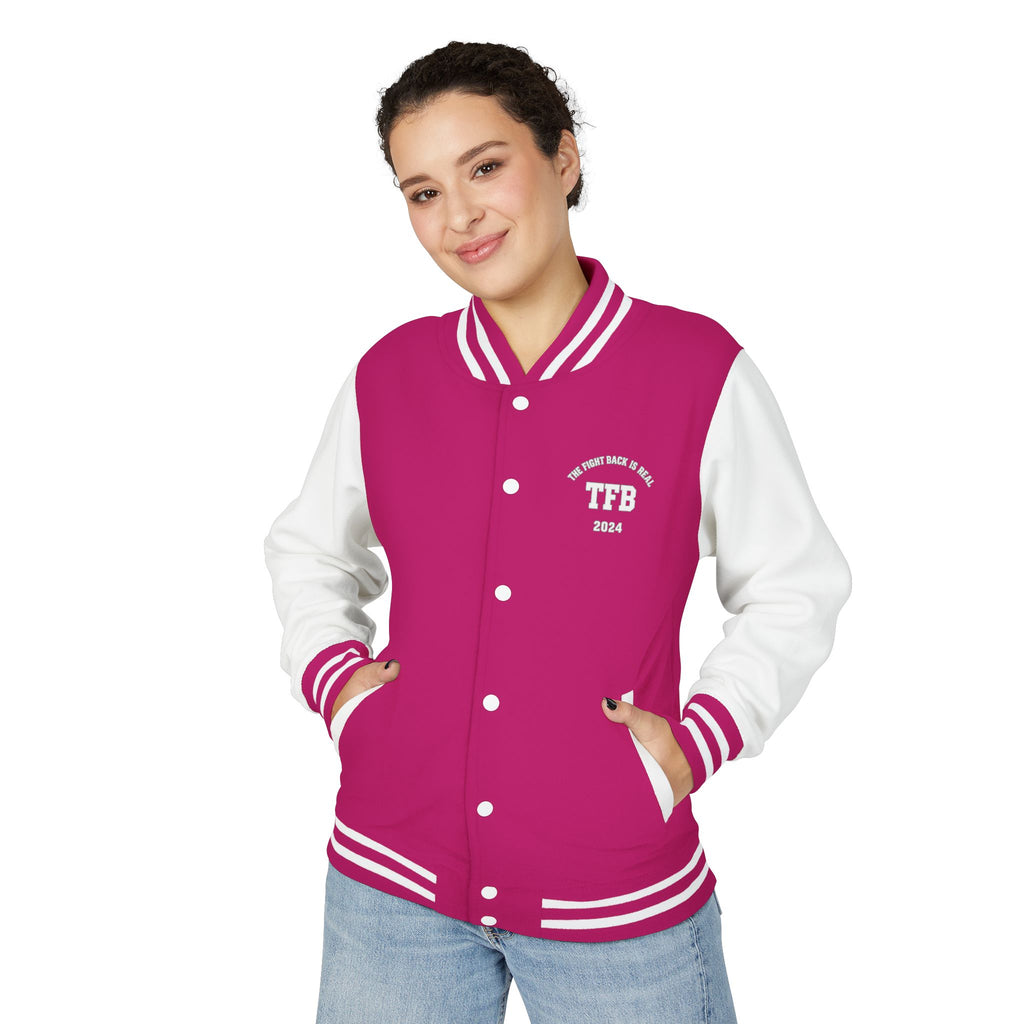 Letterman Jacket — 'TFB' Retro Varsity Coat (Red & White)