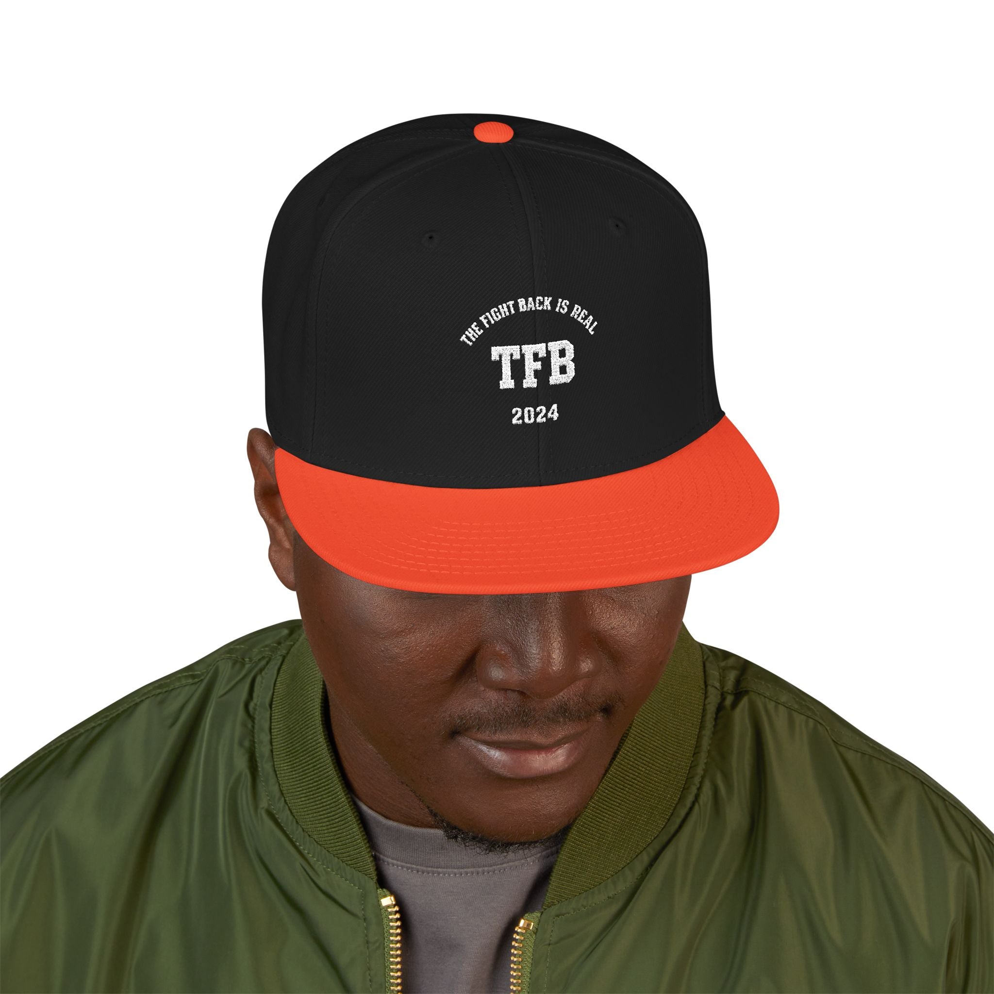 Embroidered Snapback Cap — Retro 'TB' Crest Hat