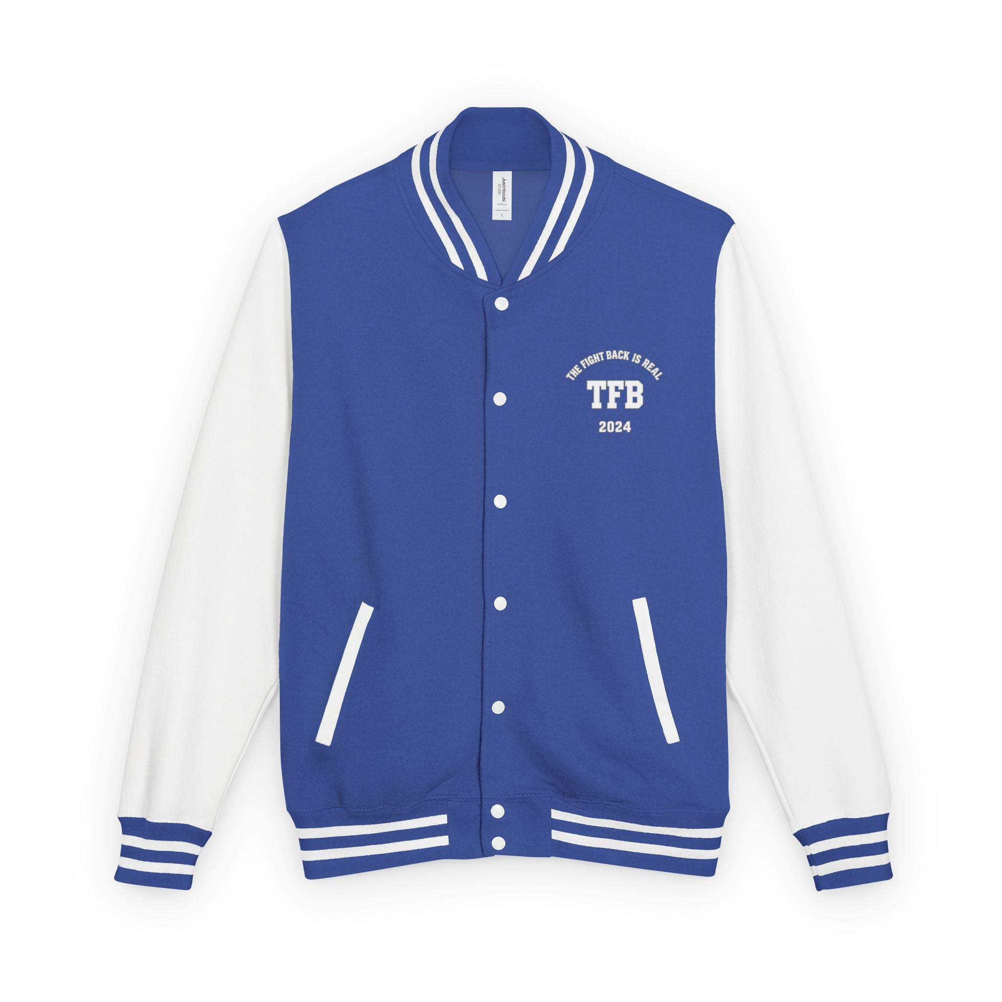 Letterman Jacket — 'TFB' Retro Varsity Coat (Red & White)