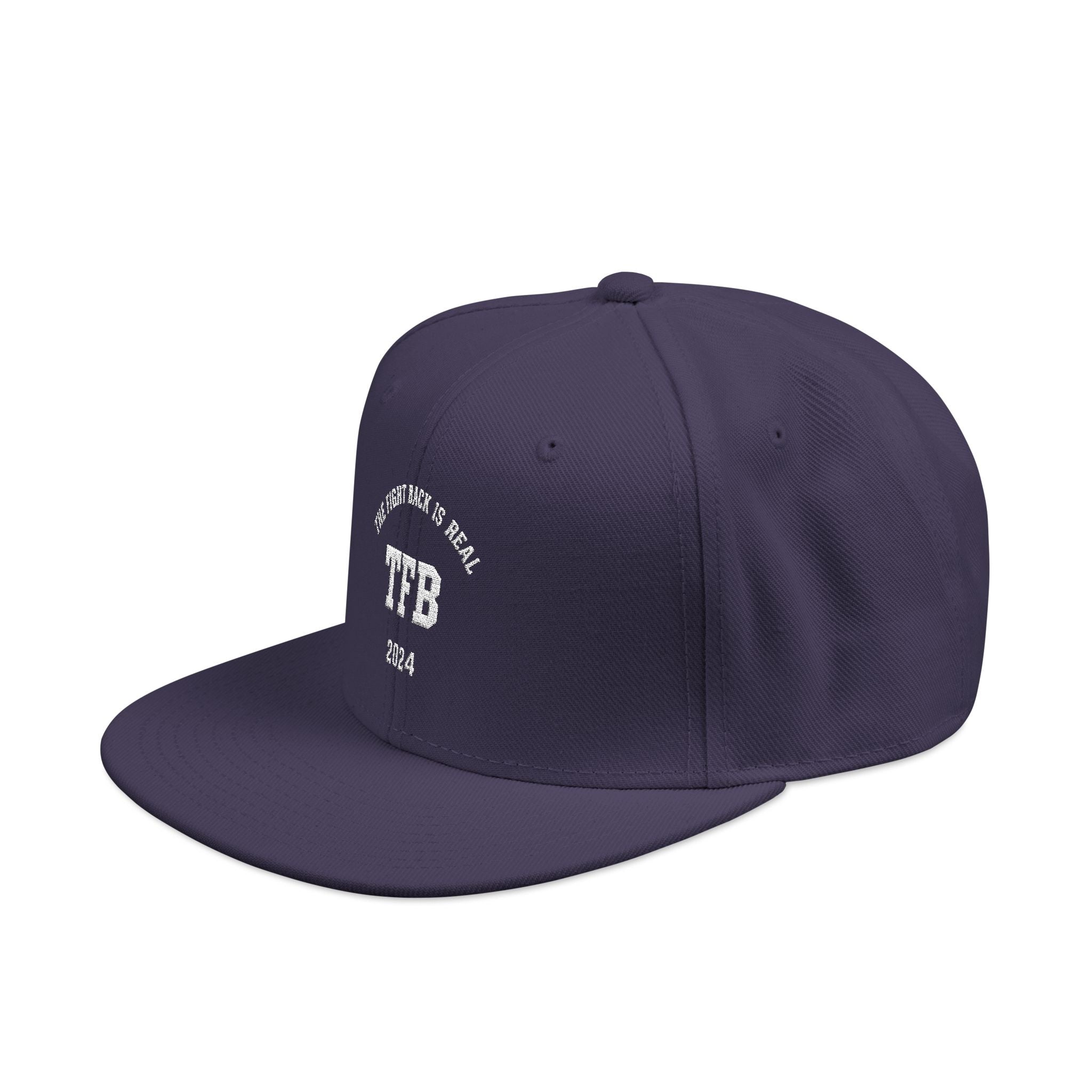 Embroidered Snapback Cap — Retro 'TB' Crest Hat