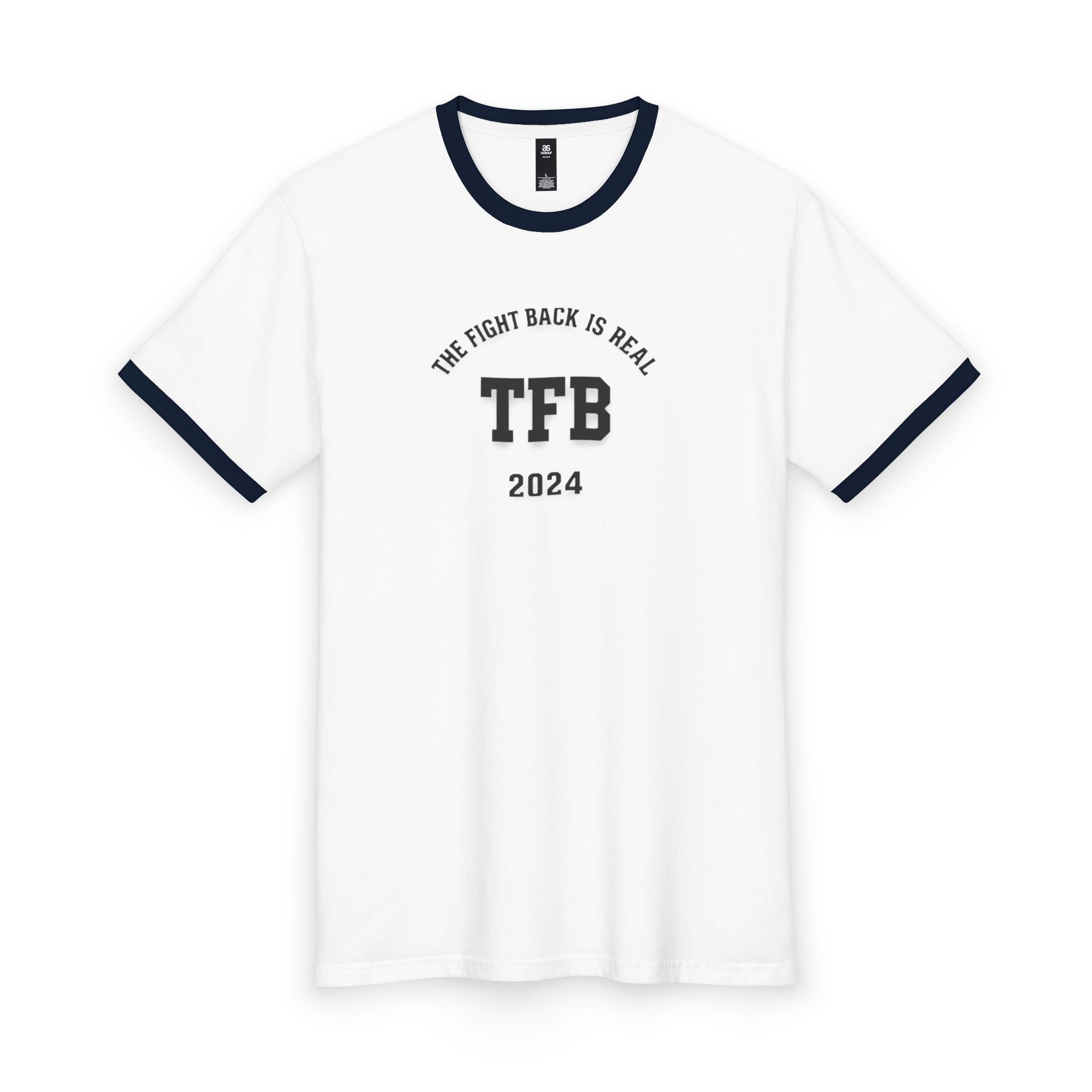 TFB 2024 Ringer Tee — "The Fight Back Is Real" Vintage Athletic T‑Shirt