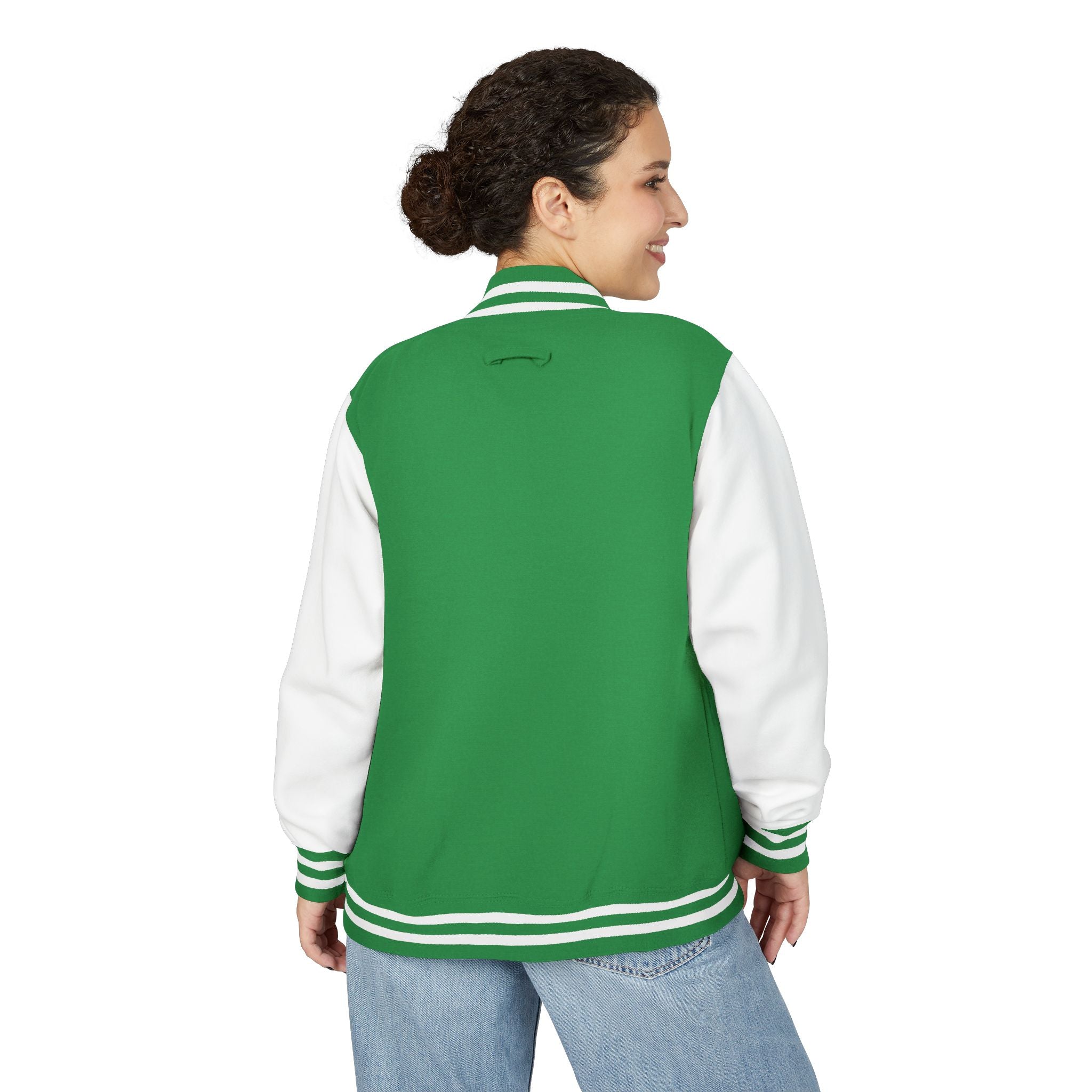 Letterman Jacket — 'TFB' Retro Varsity Coat (Red & White)