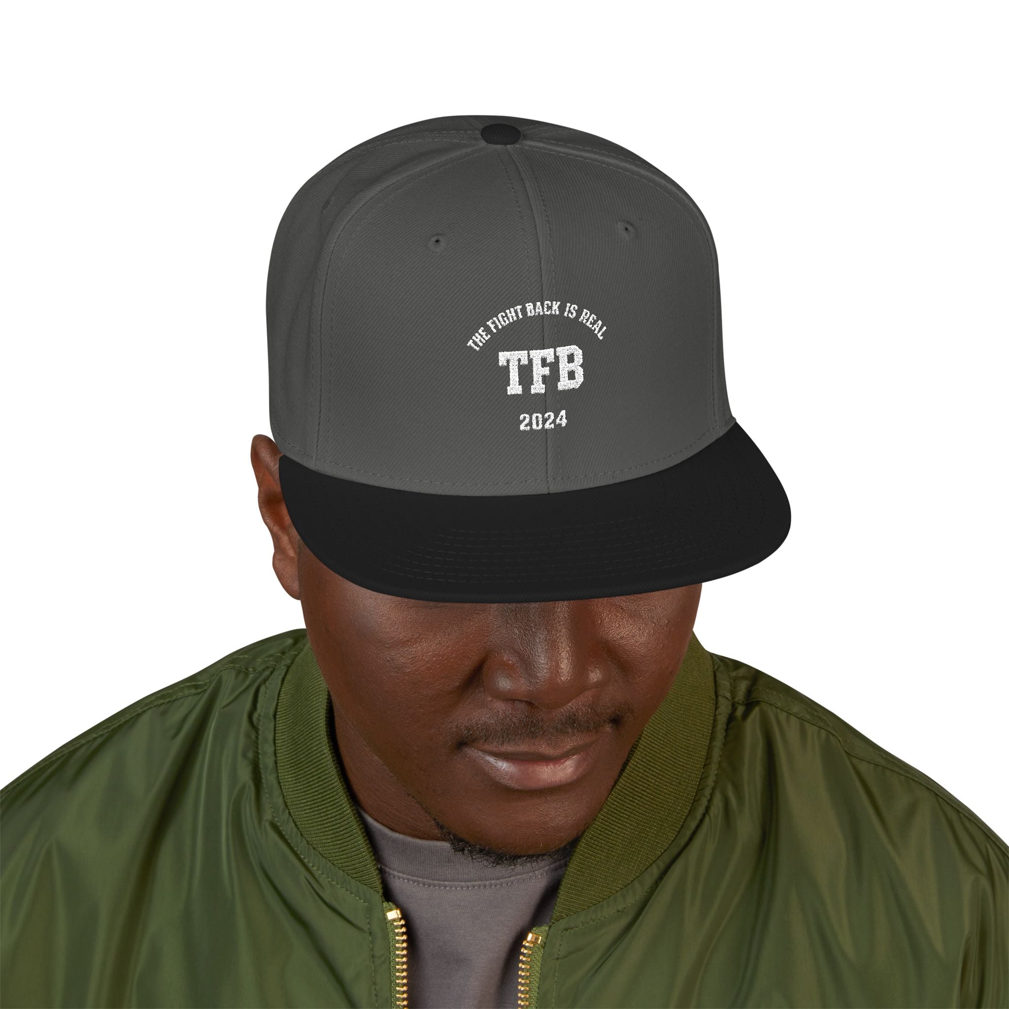 Embroidered Snapback Cap — Retro 'TB' Crest Hat